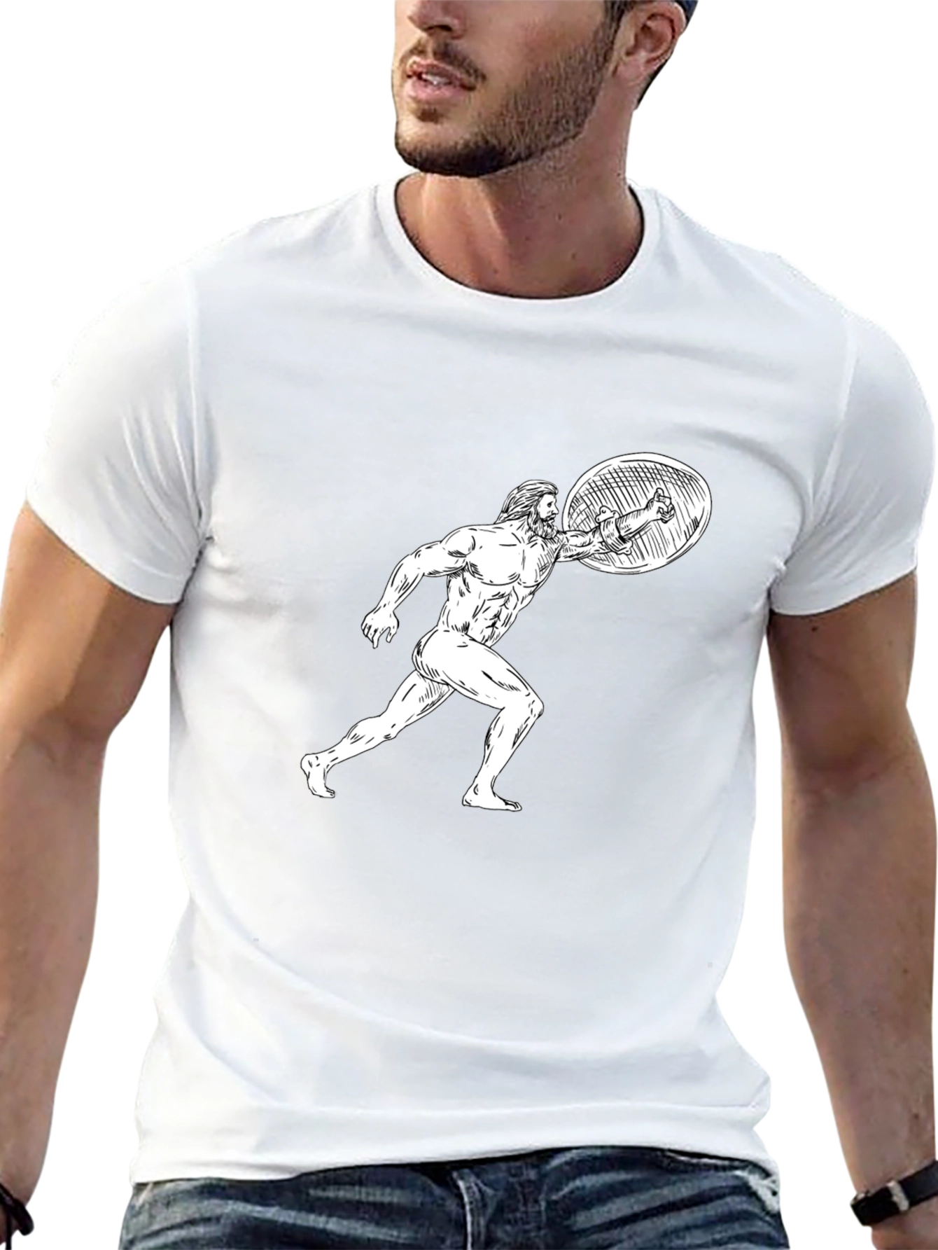 Warrior Sketch Graphic T-Shirt