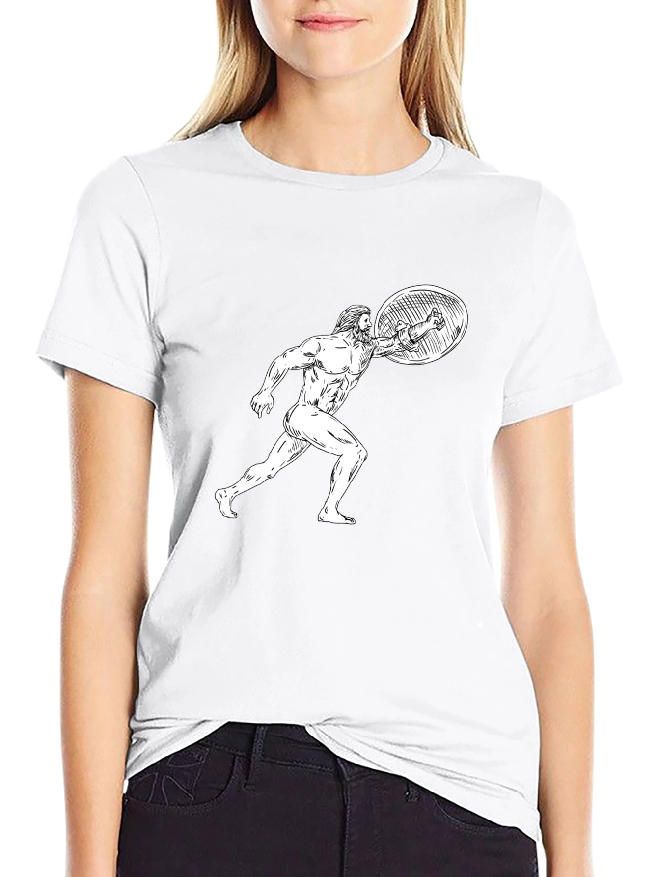 Warrior Sketch Graphic T-Shirt