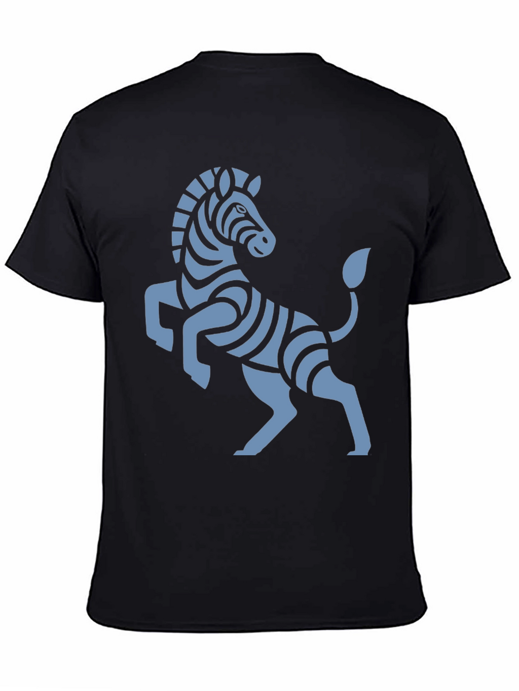 Stylish Black T-Shirt with Zebra Graphic