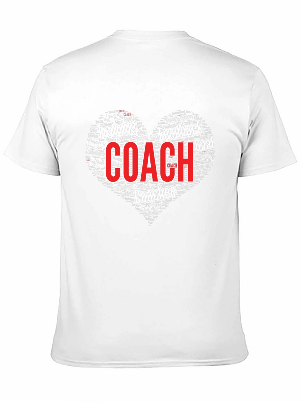 Coach Word Art Heart T-Shirt