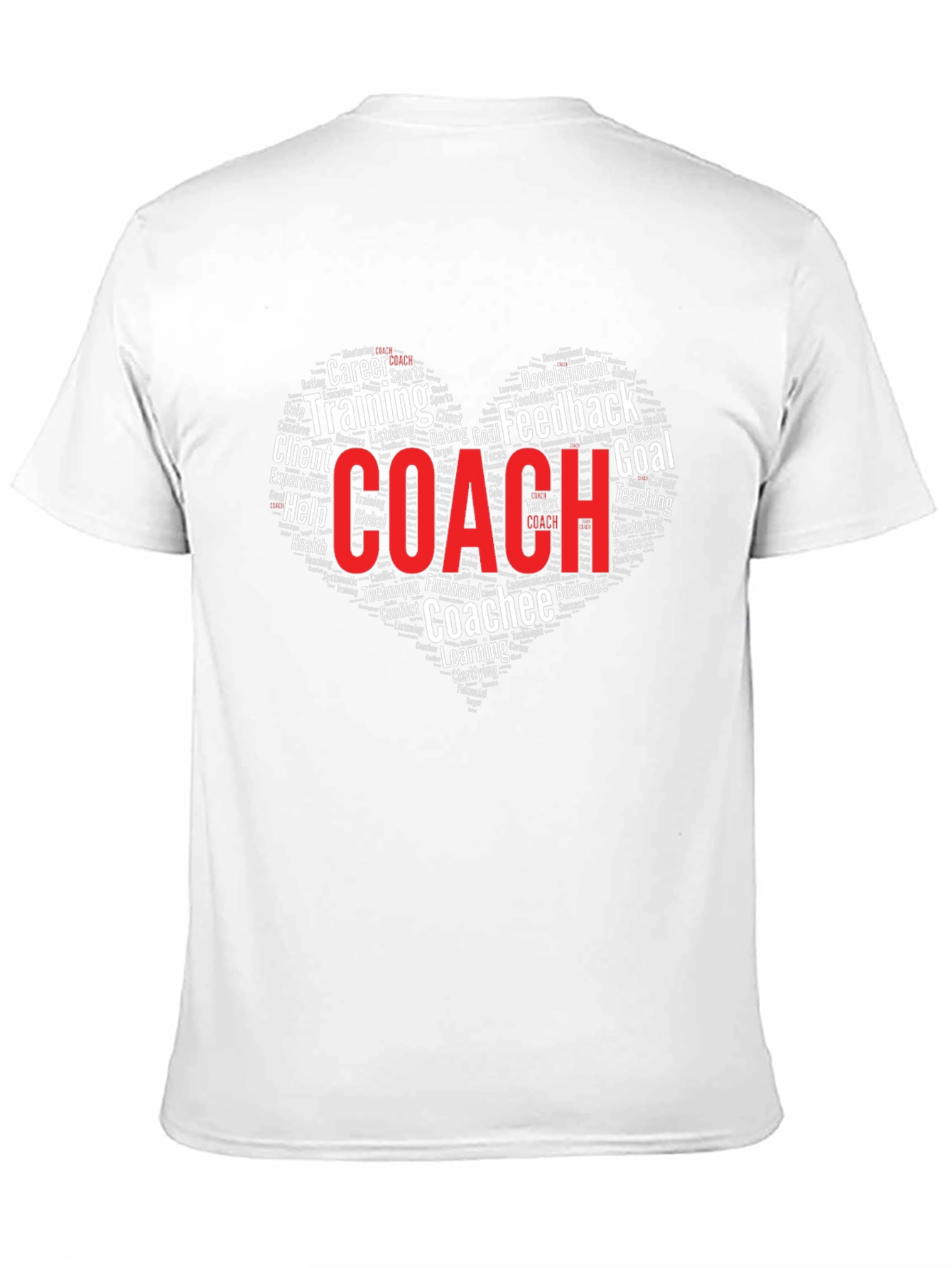 Coach Word Art Heart T-Shirt