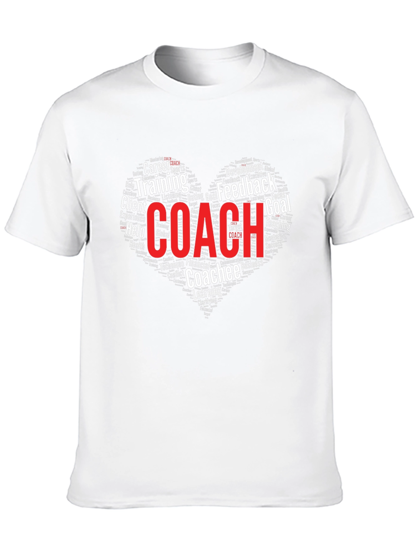 Coach Word Art Heart T-Shirt