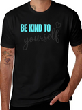 Be Kind To Yourself Black Graphic Tee