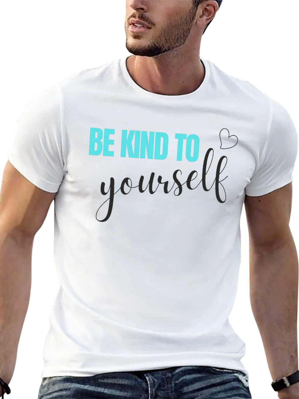 Be Kind To Yourself Black Graphic Tee