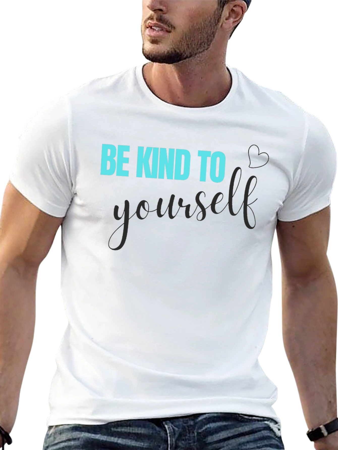 Be Kind To Yourself Black Graphic Tee
