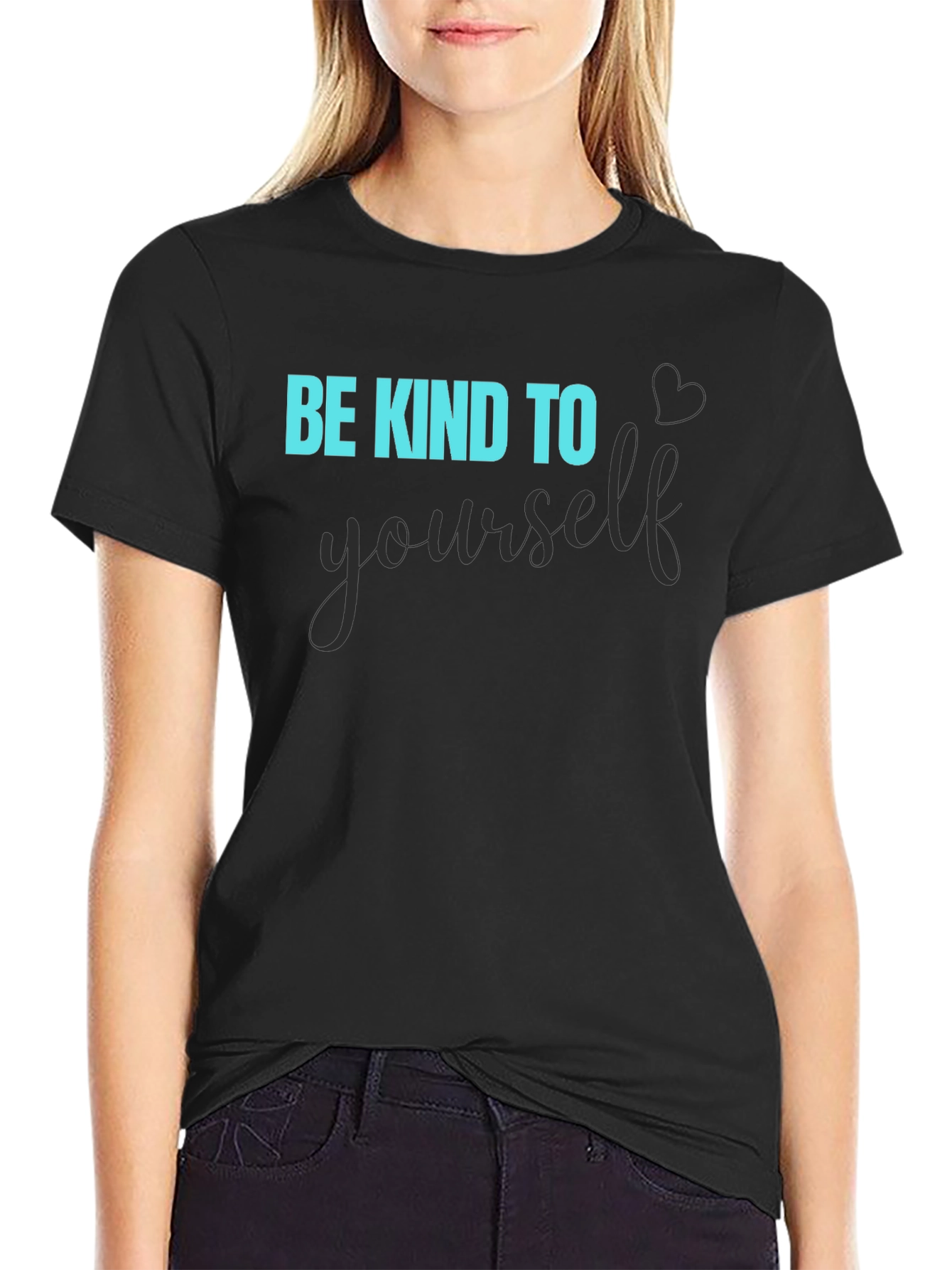 Be Kind To Yourself Black Graphic Tee