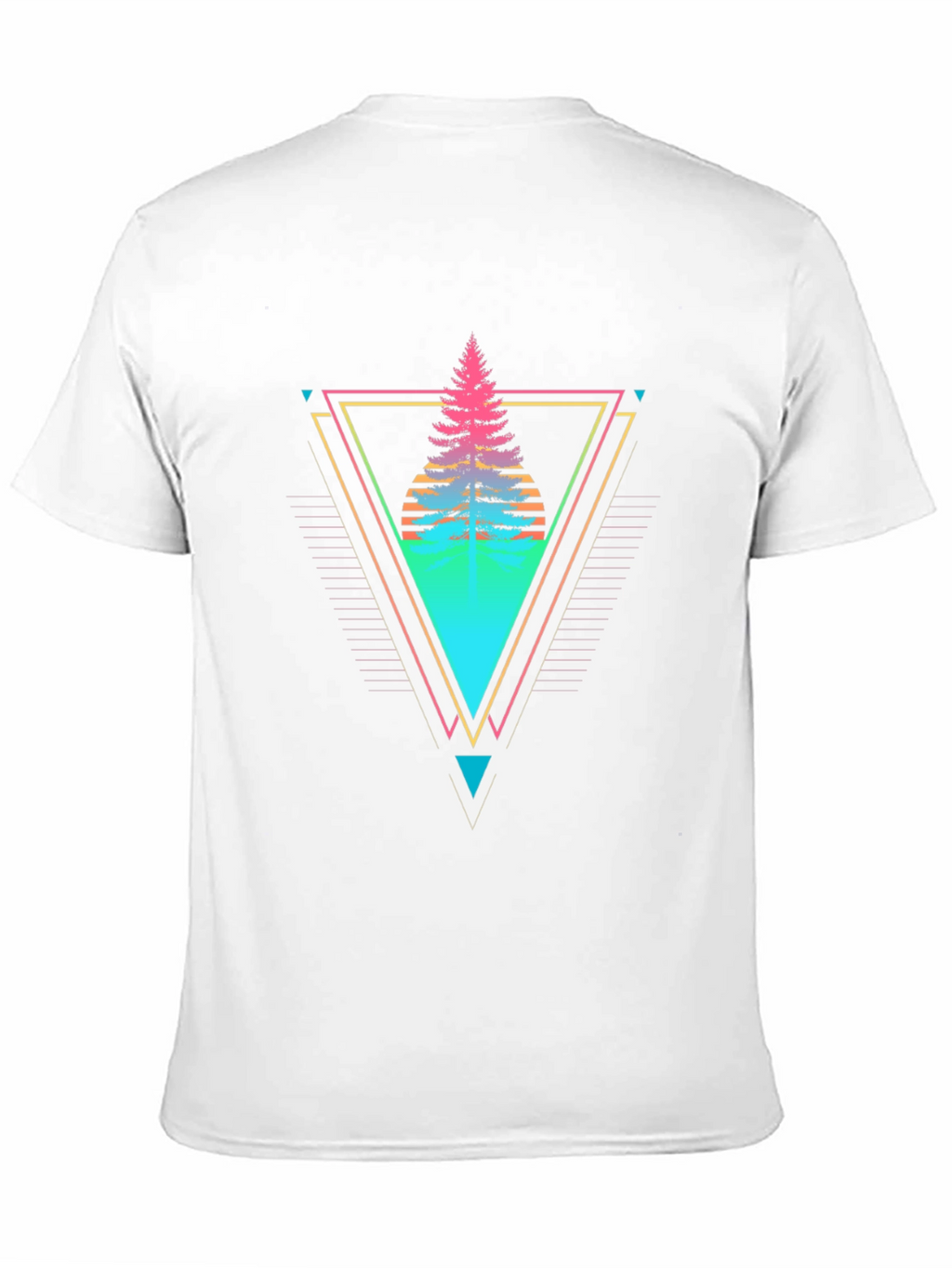 Retro Geometric Tree Graphic Tee