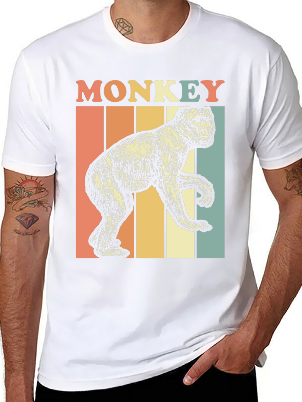 Retro Monkey Graphic T-Shirt