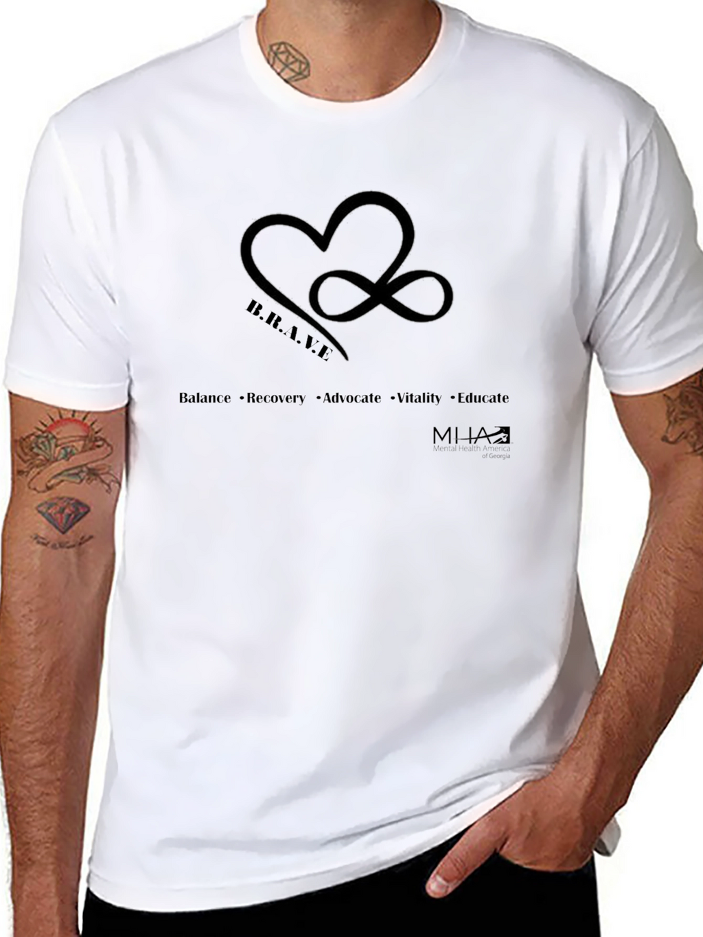 B.R.A.V.E. Heart & Infinity T-Shirt