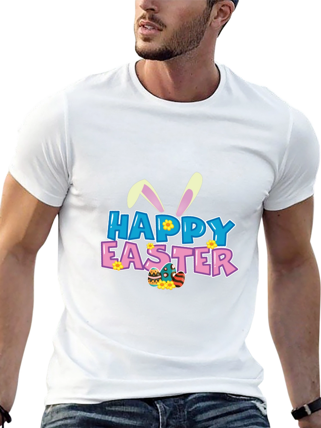 Happy Easter Graphic Tee - Fun Holiday Apparel
