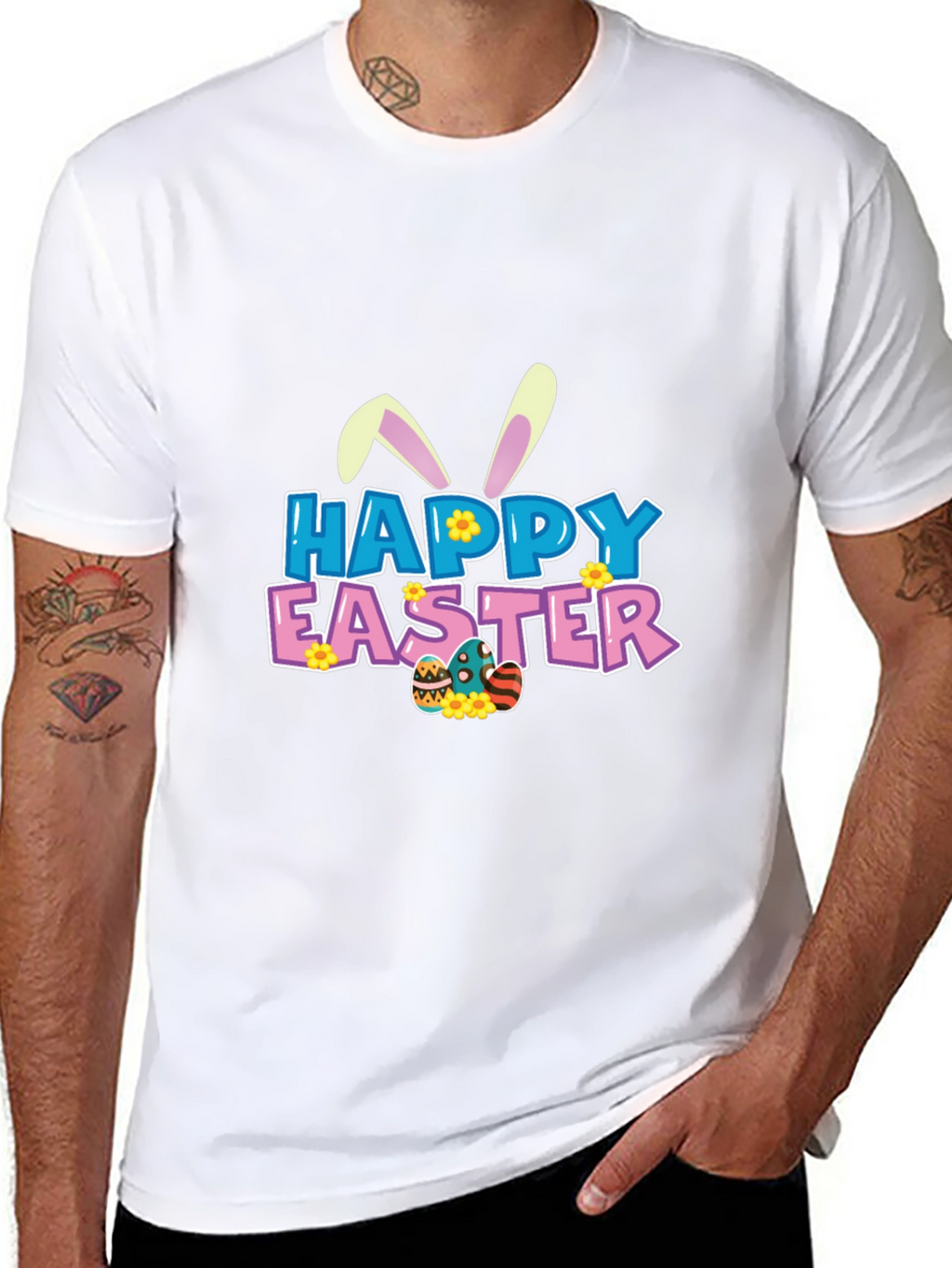 Happy Easter Graphic Tee - Fun Holiday Apparel
