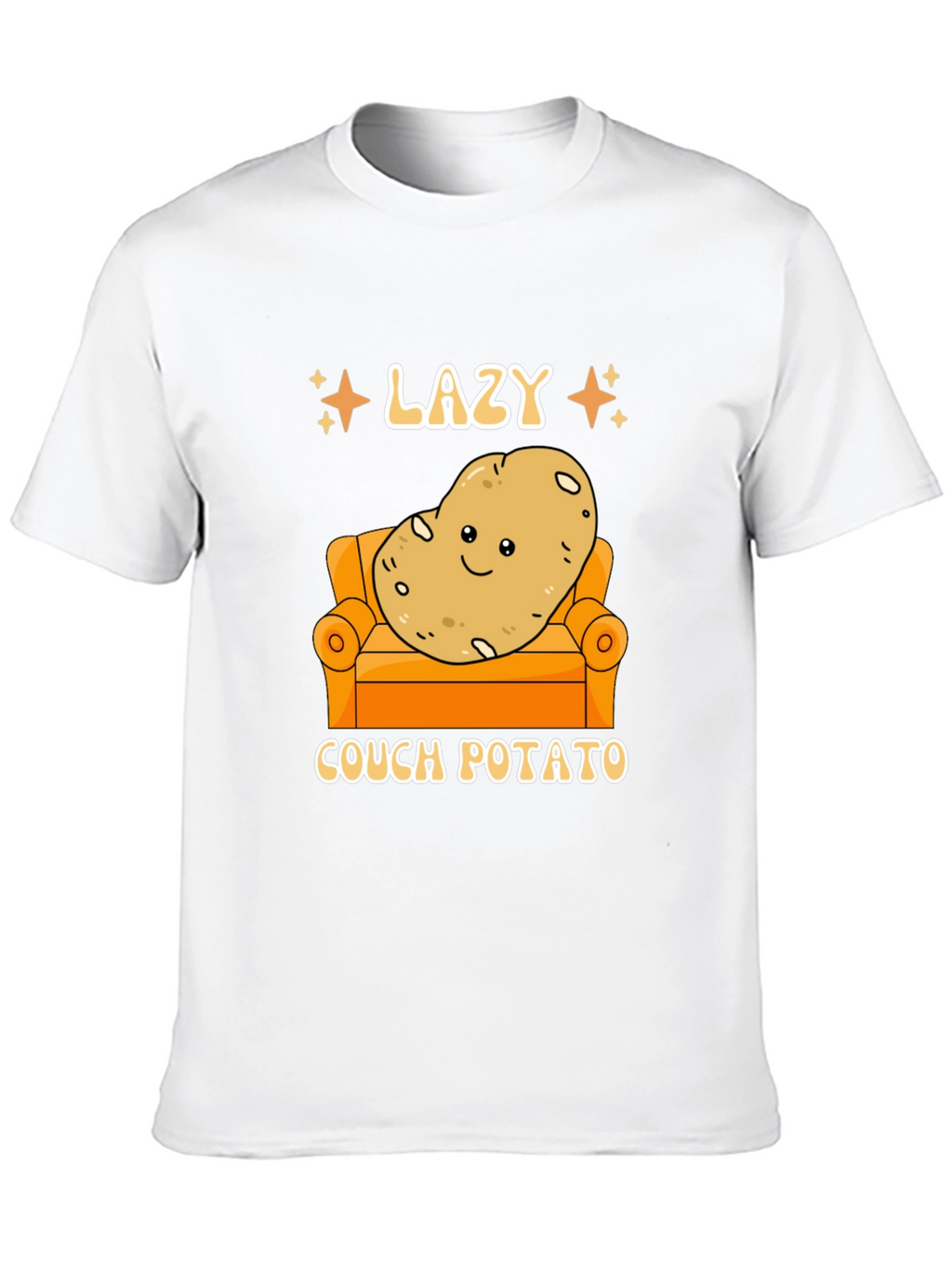 Lazy Couch Potato Graphic T-Shirt Funny Design
