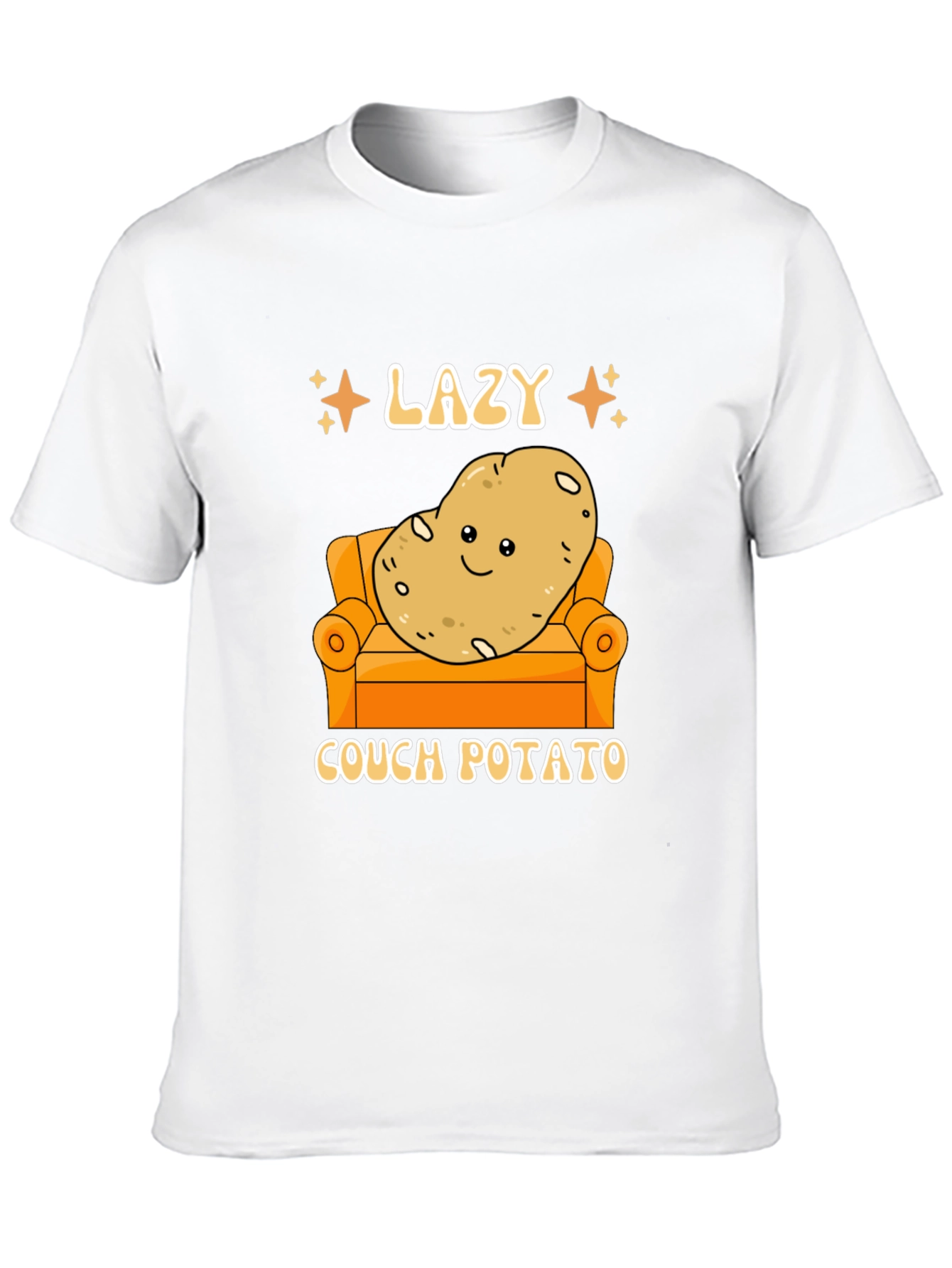 Lazy Couch Potato Graphic T-Shirt Funny Design