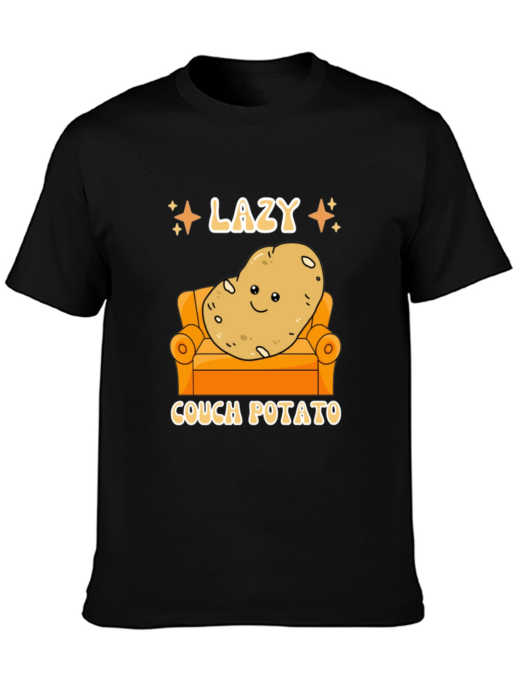 Lazy Couch Potato Graphic T-Shirt Funny Design