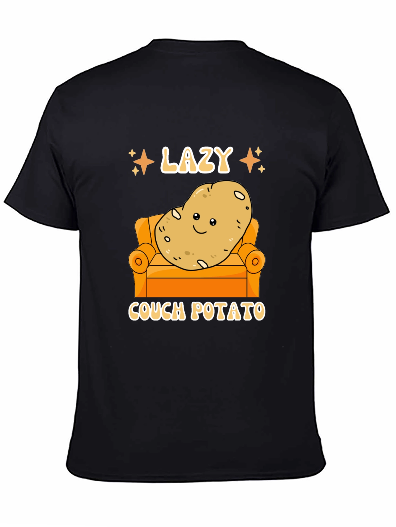 Lazy Couch Potato Graphic T-Shirt Funny Design