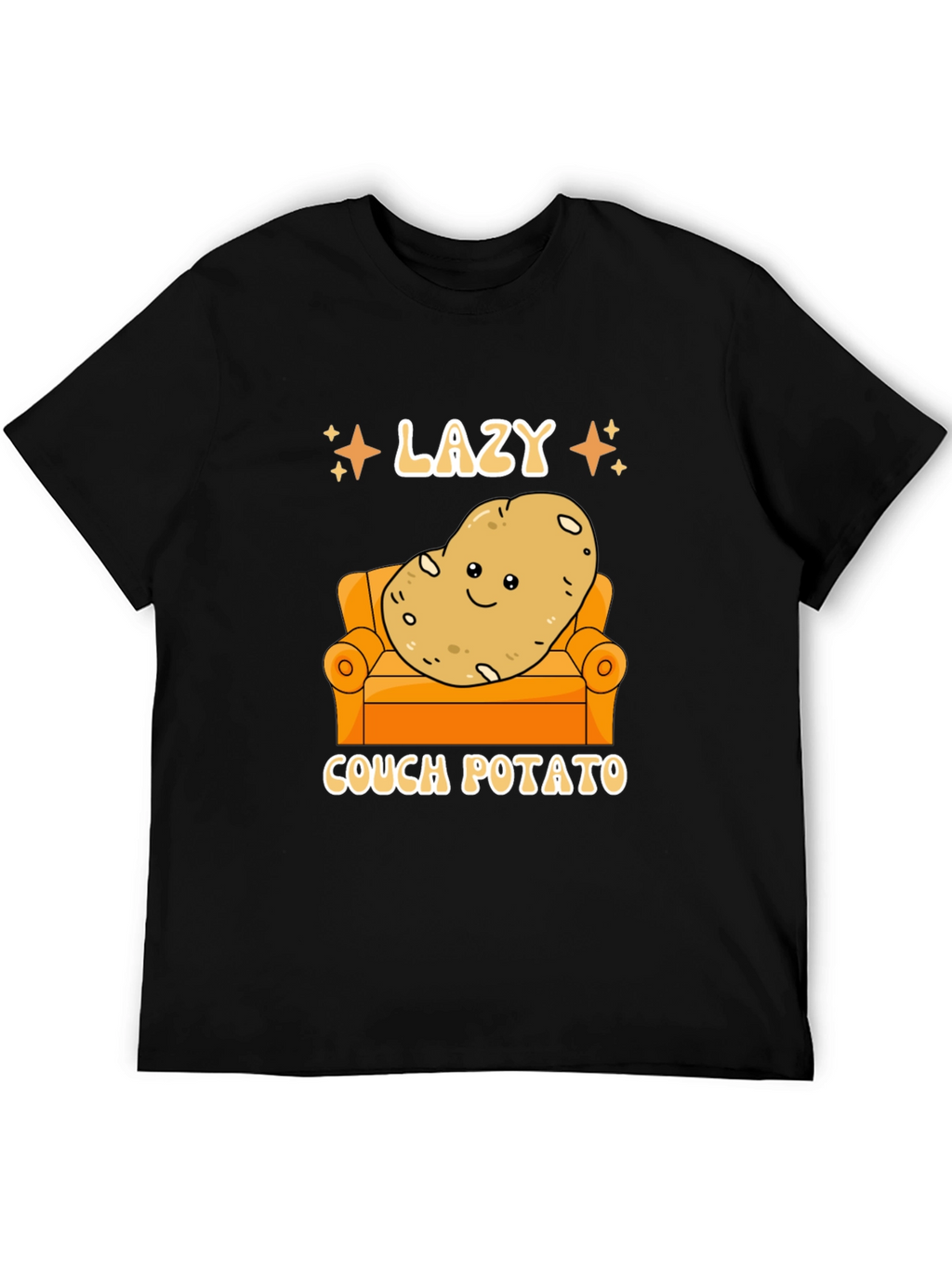 Lazy Couch Potato Graphic T-Shirt Funny Design