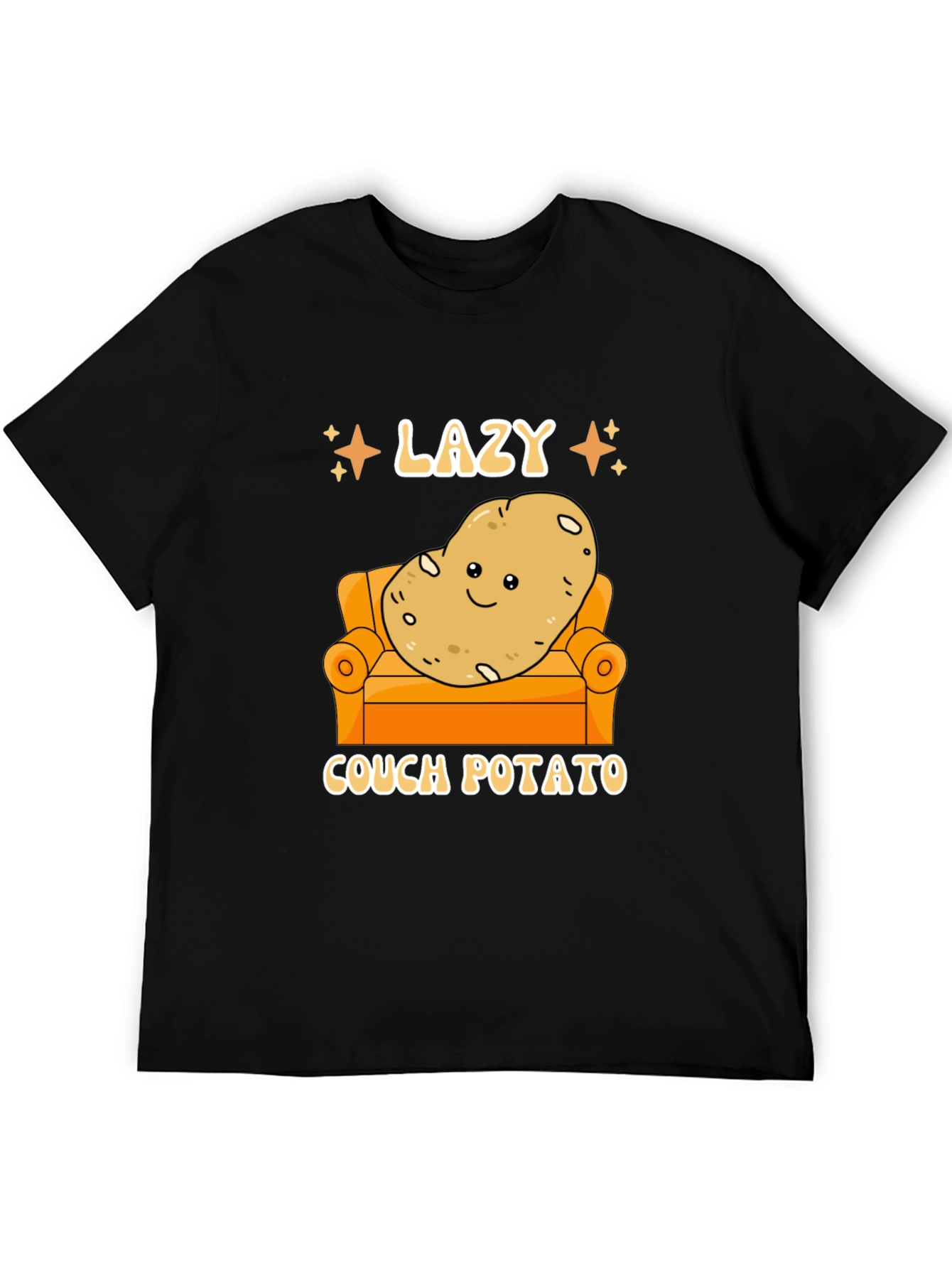 Lazy Couch Potato Graphic T-Shirt Funny Design