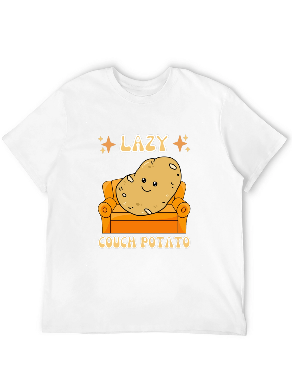 Lazy Couch Potato Graphic T-Shirt Funny Design