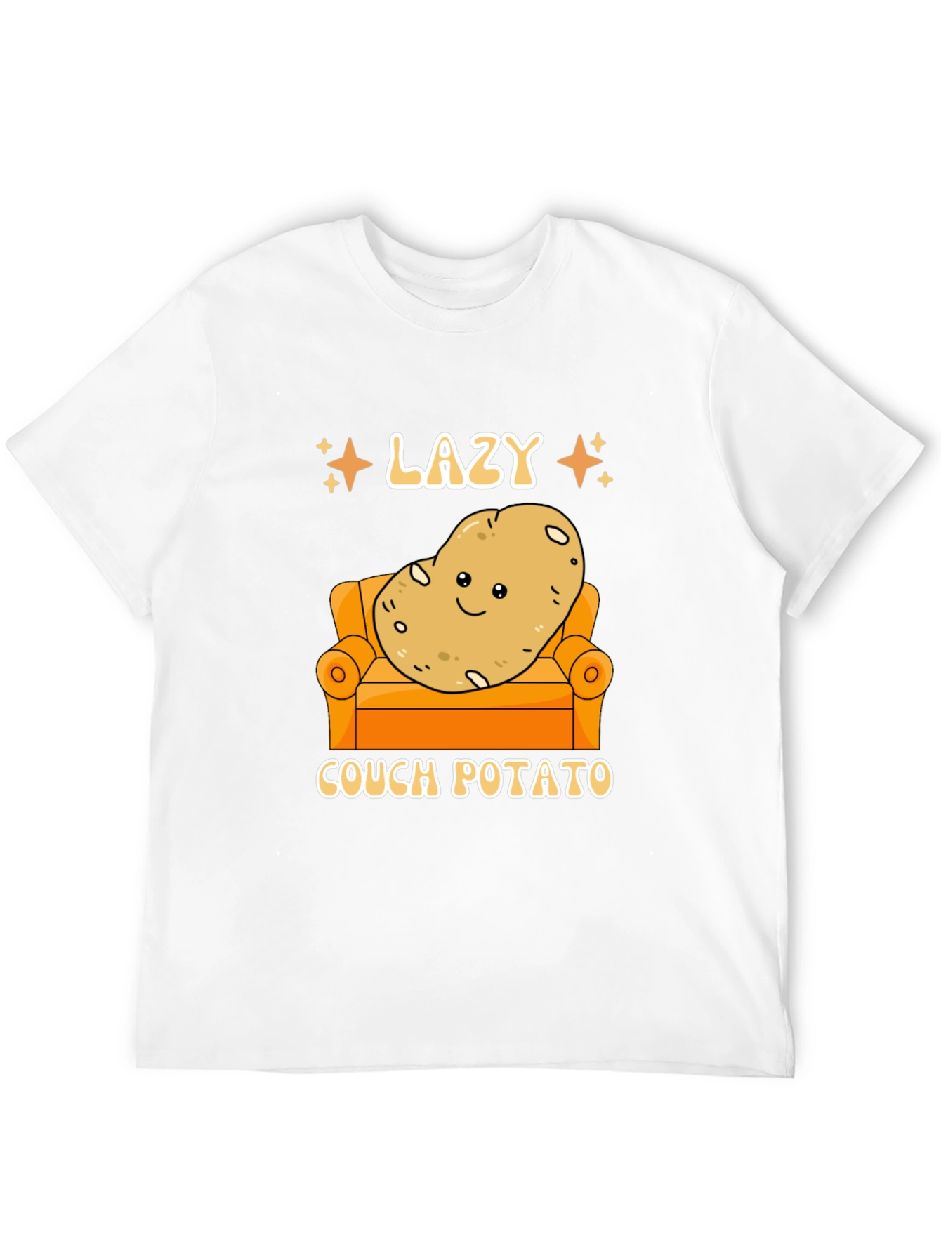 Lazy Couch Potato Graphic T-Shirt Funny Design