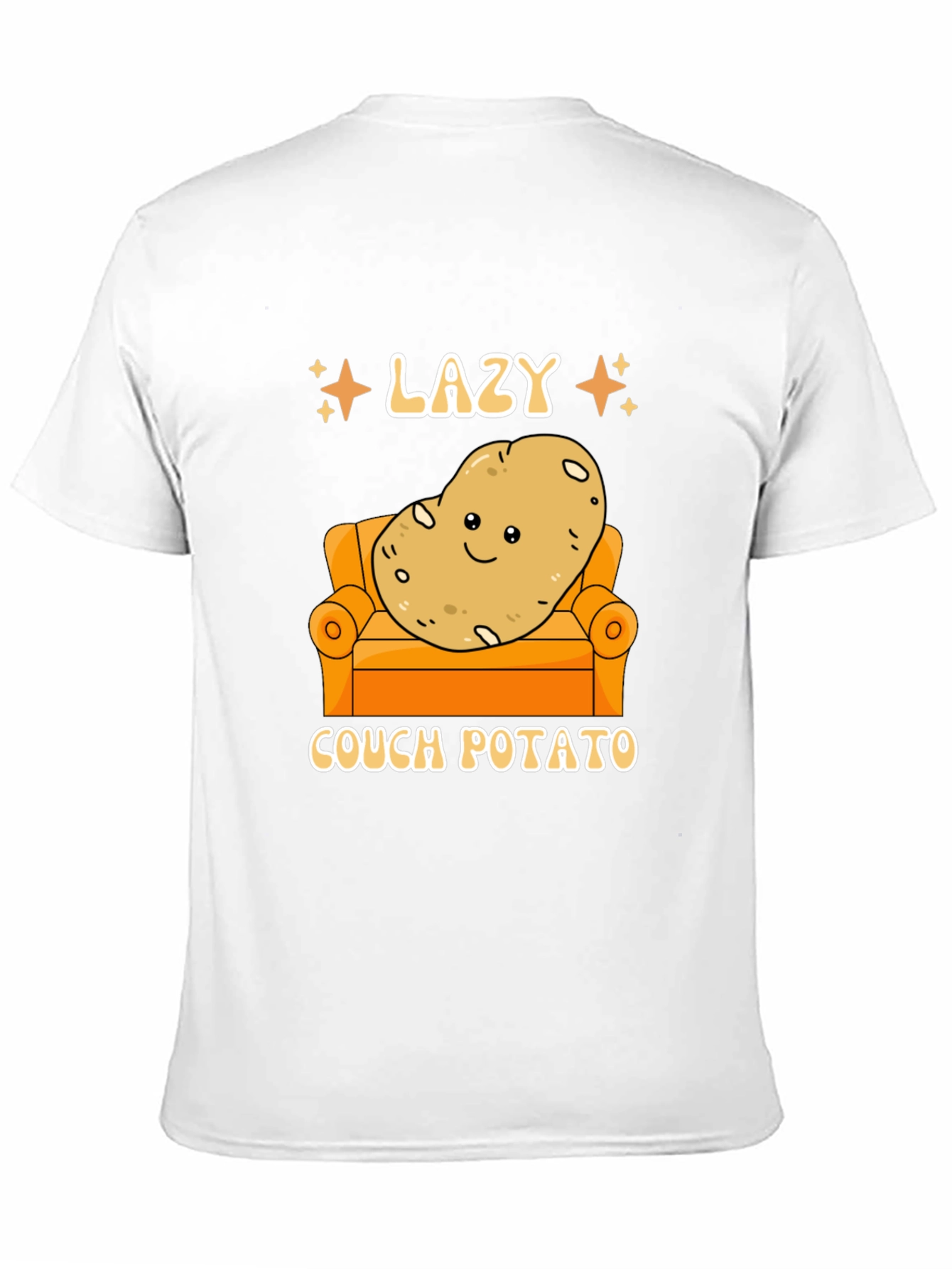 Lazy Couch Potato Graphic T-Shirt Funny Design