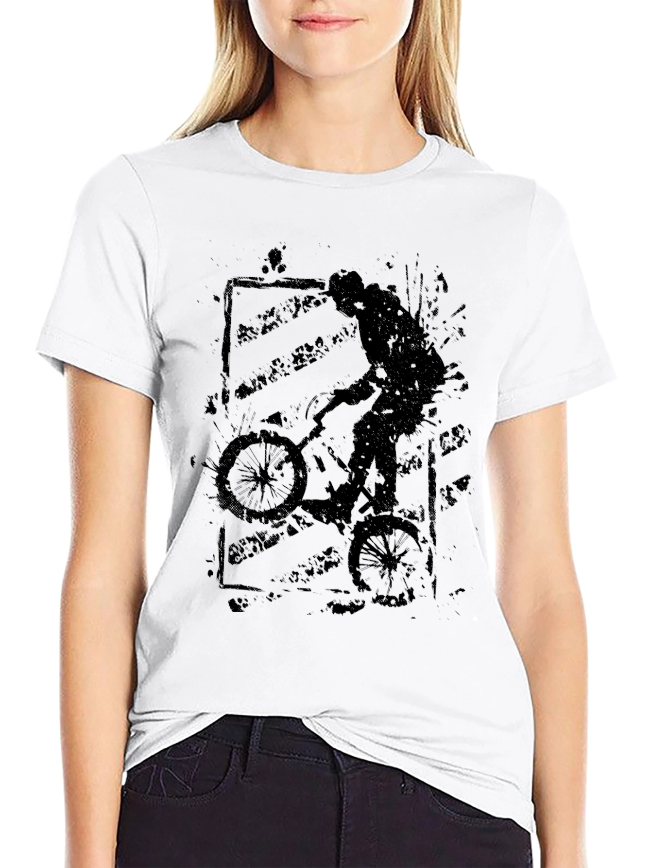 BMX Rider Graphic Tee - Cool Black T-Shirt