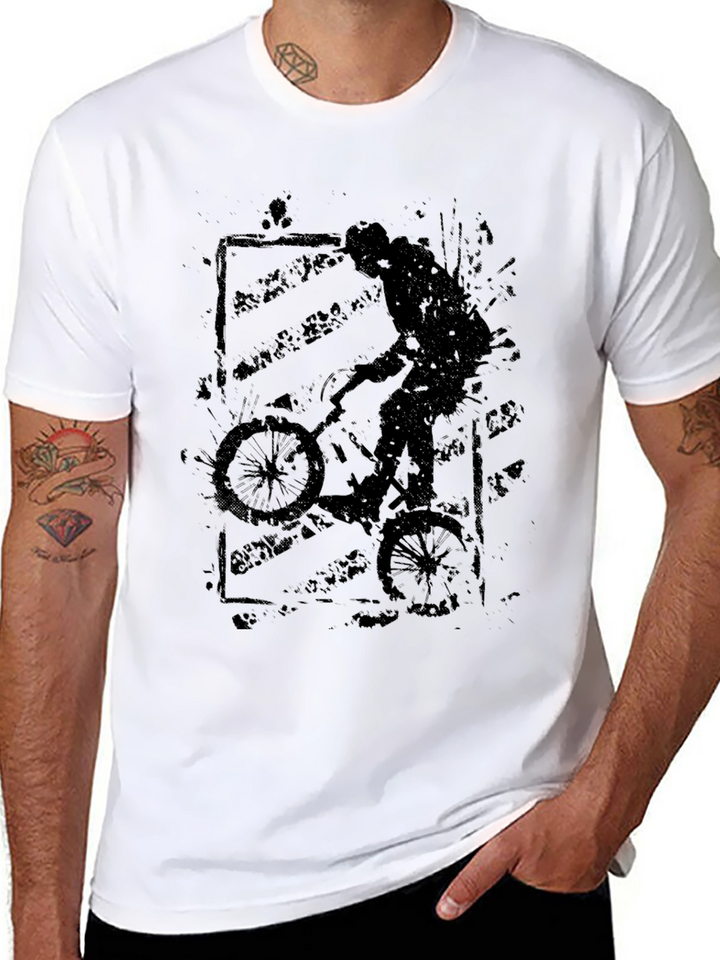 BMX Rider Graphic Tee - Cool Black T-Shirt