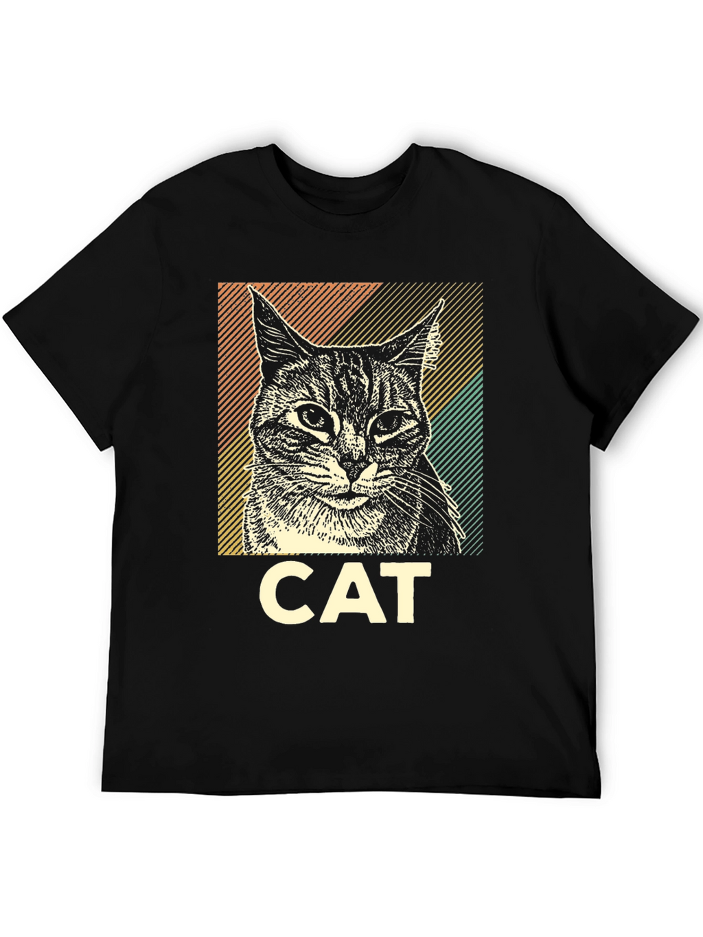 Cool Cat Graphic T-Shirt - Unisex Black Tee