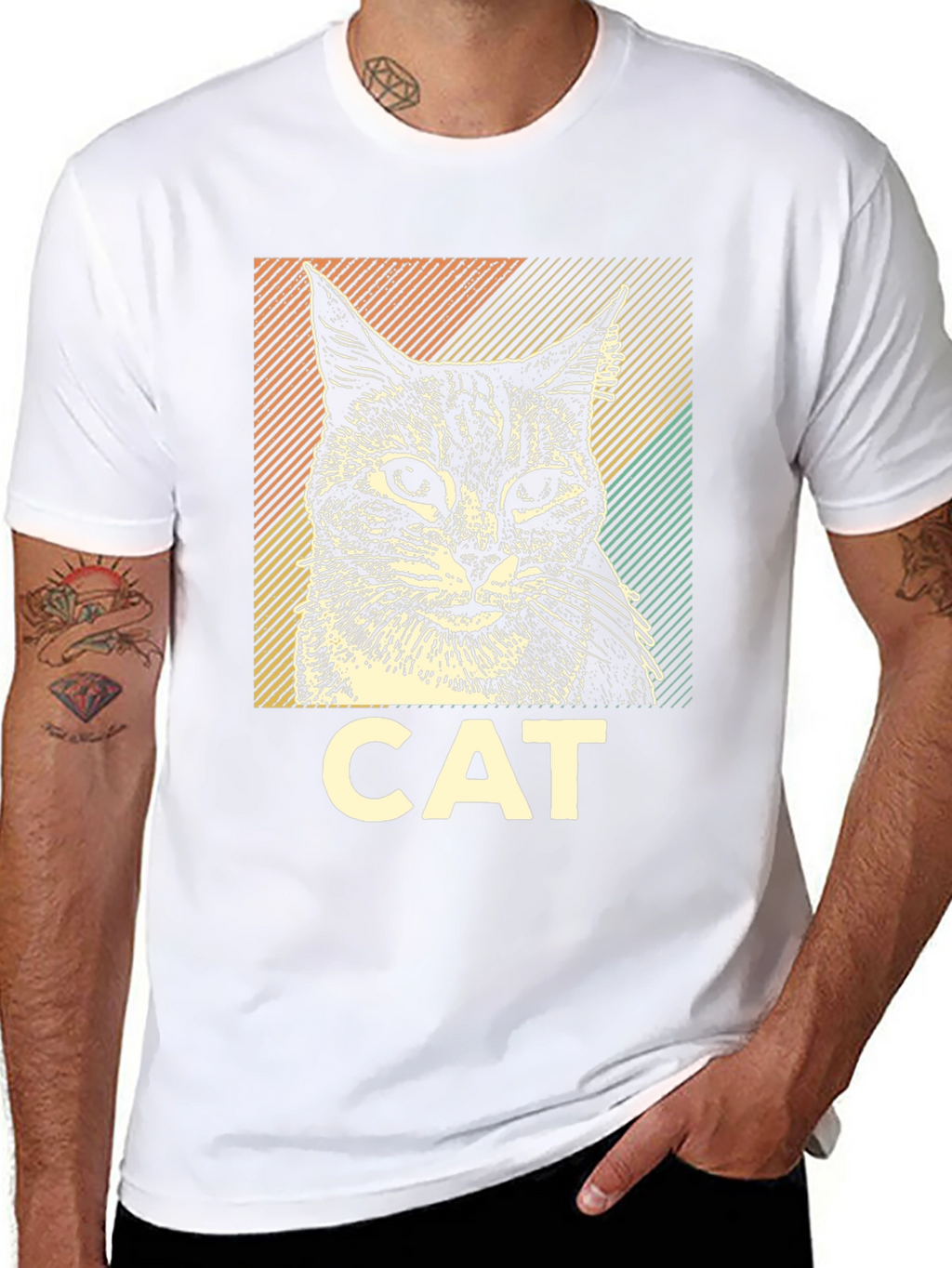 Cool Cat Graphic T-Shirt - Unisex Black Tee