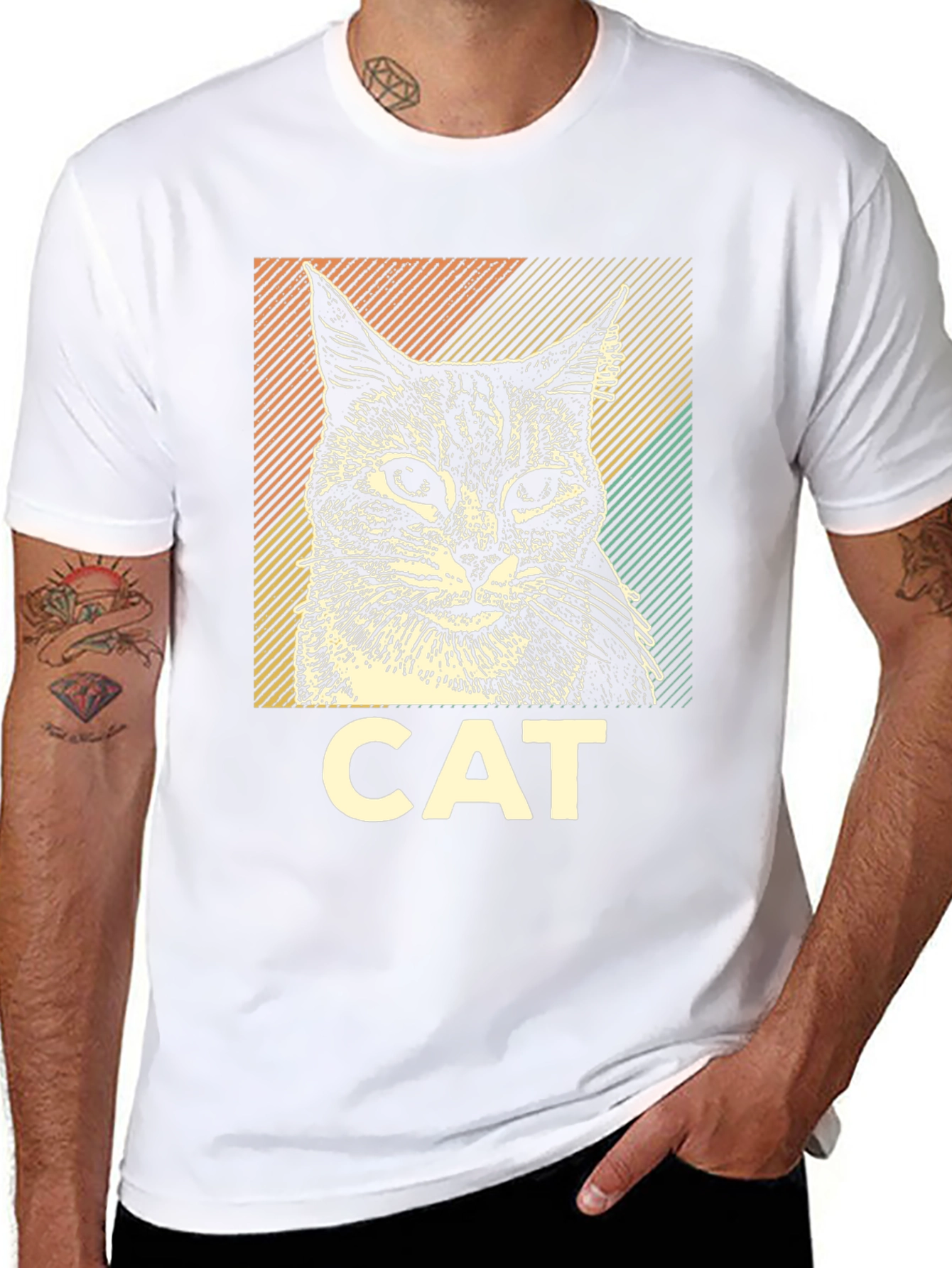 Cool Cat Graphic T-Shirt - Unisex Black Tee