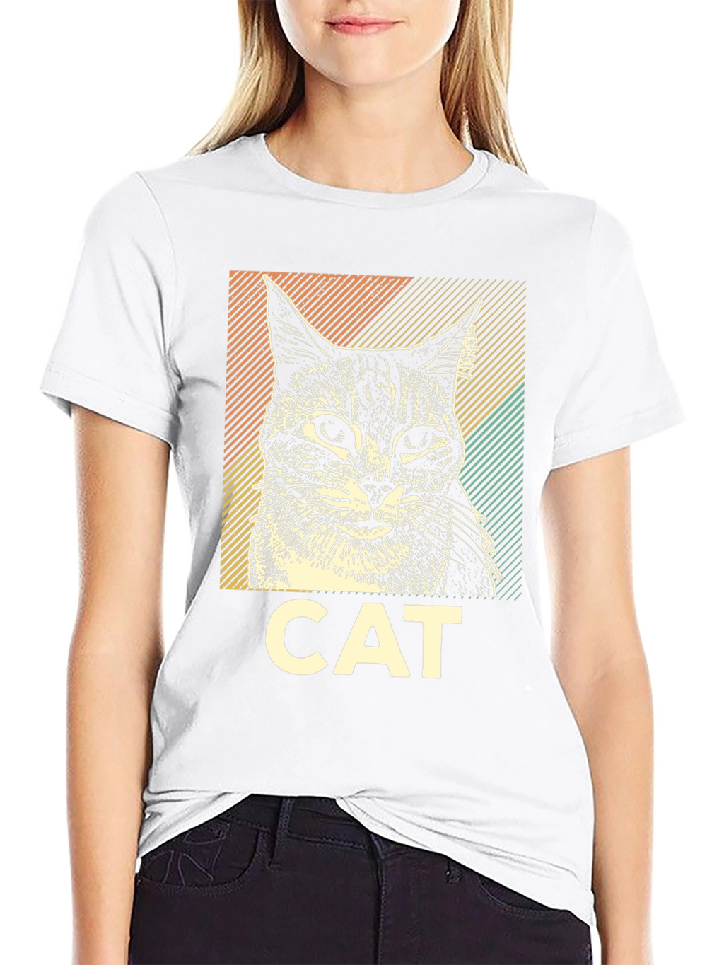 Cool Cat Graphic T-Shirt - Unisex Black Tee
