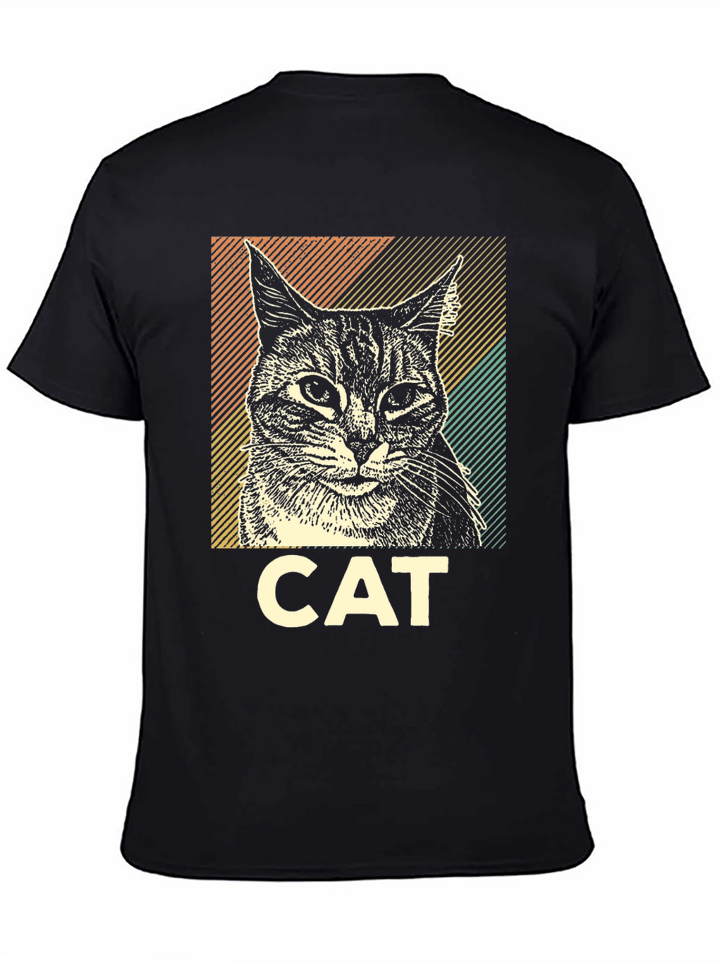 Cool Cat Graphic T-Shirt - Unisex Black Tee