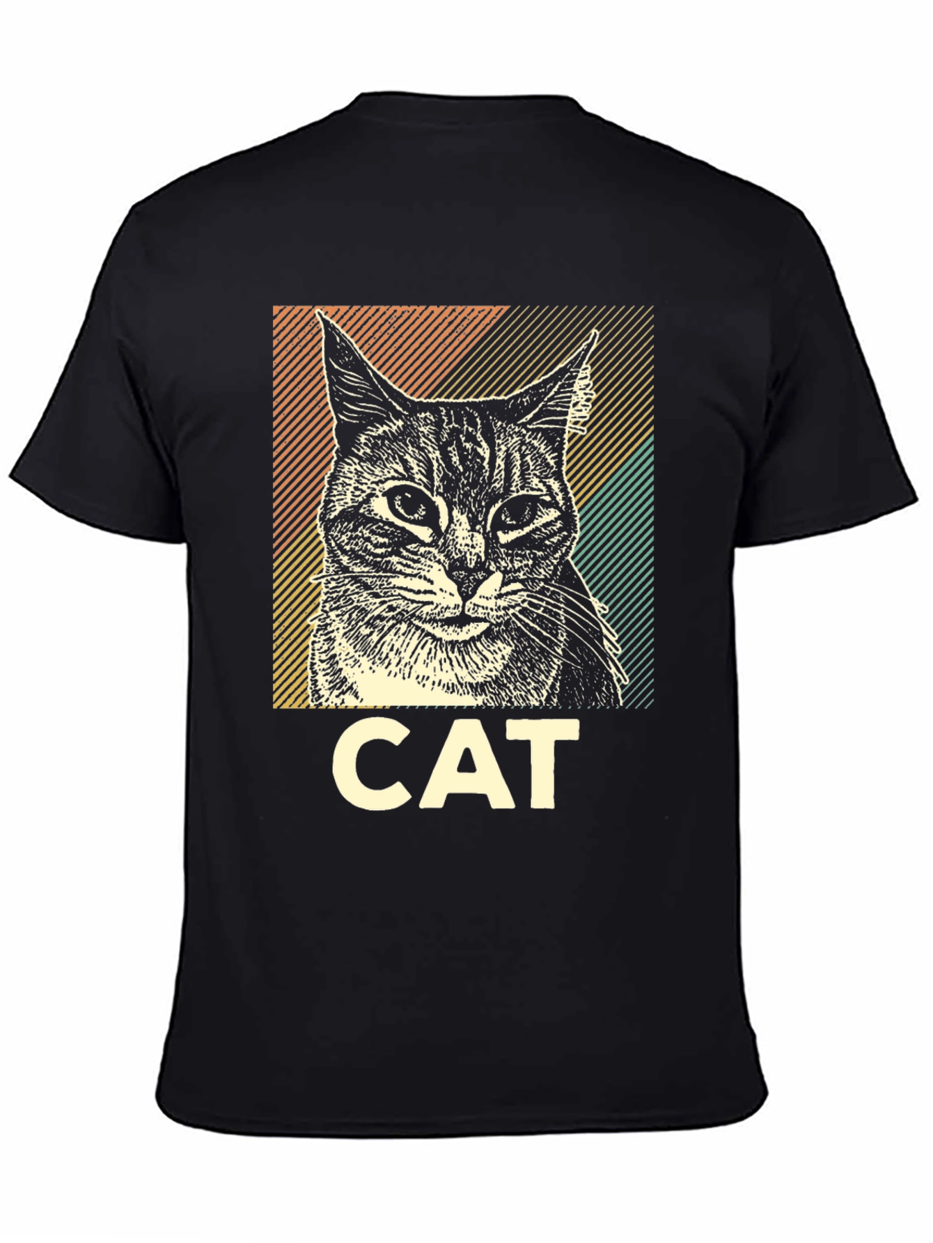 Cool Cat Graphic T-Shirt - Unisex Black Tee