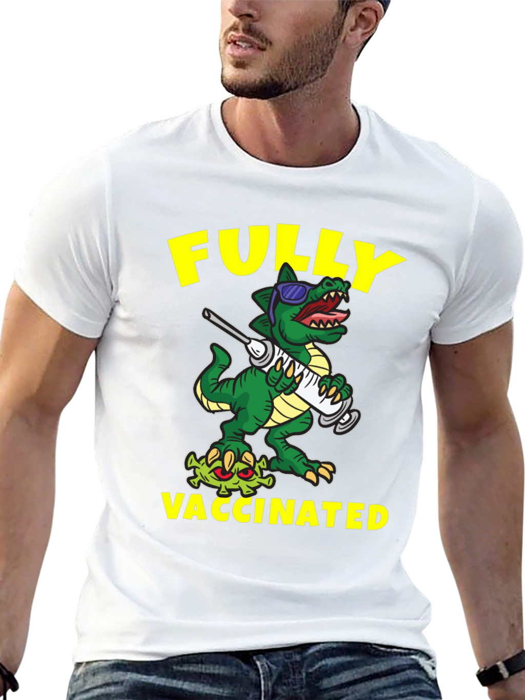 Fully Vaccinated Dinosaur T-Shirt