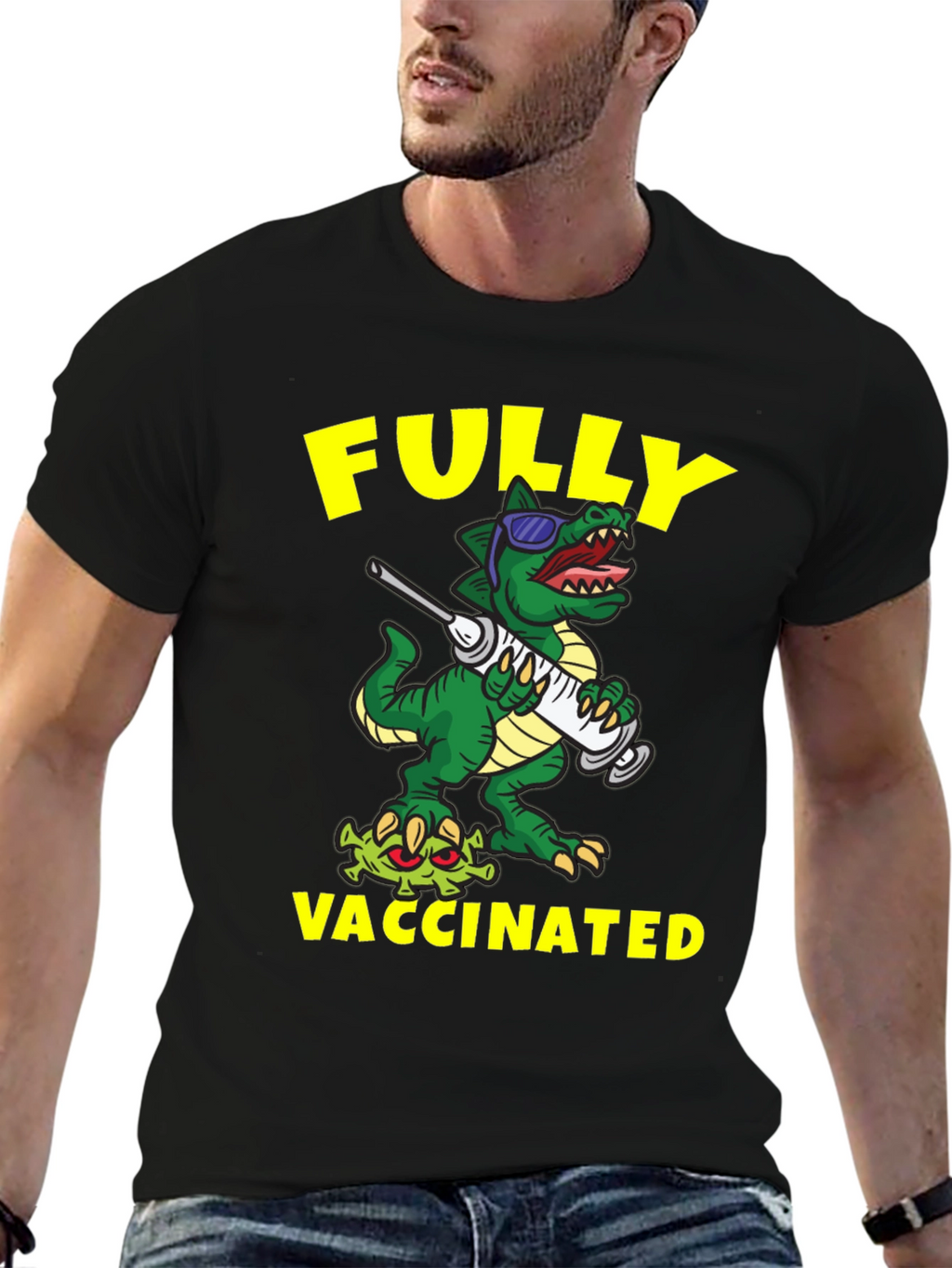 Fully Vaccinated Dinosaur T-Shirt