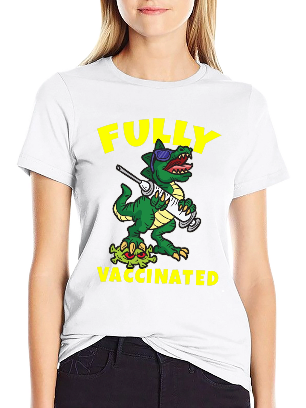 Fully Vaccinated Dinosaur T-Shirt