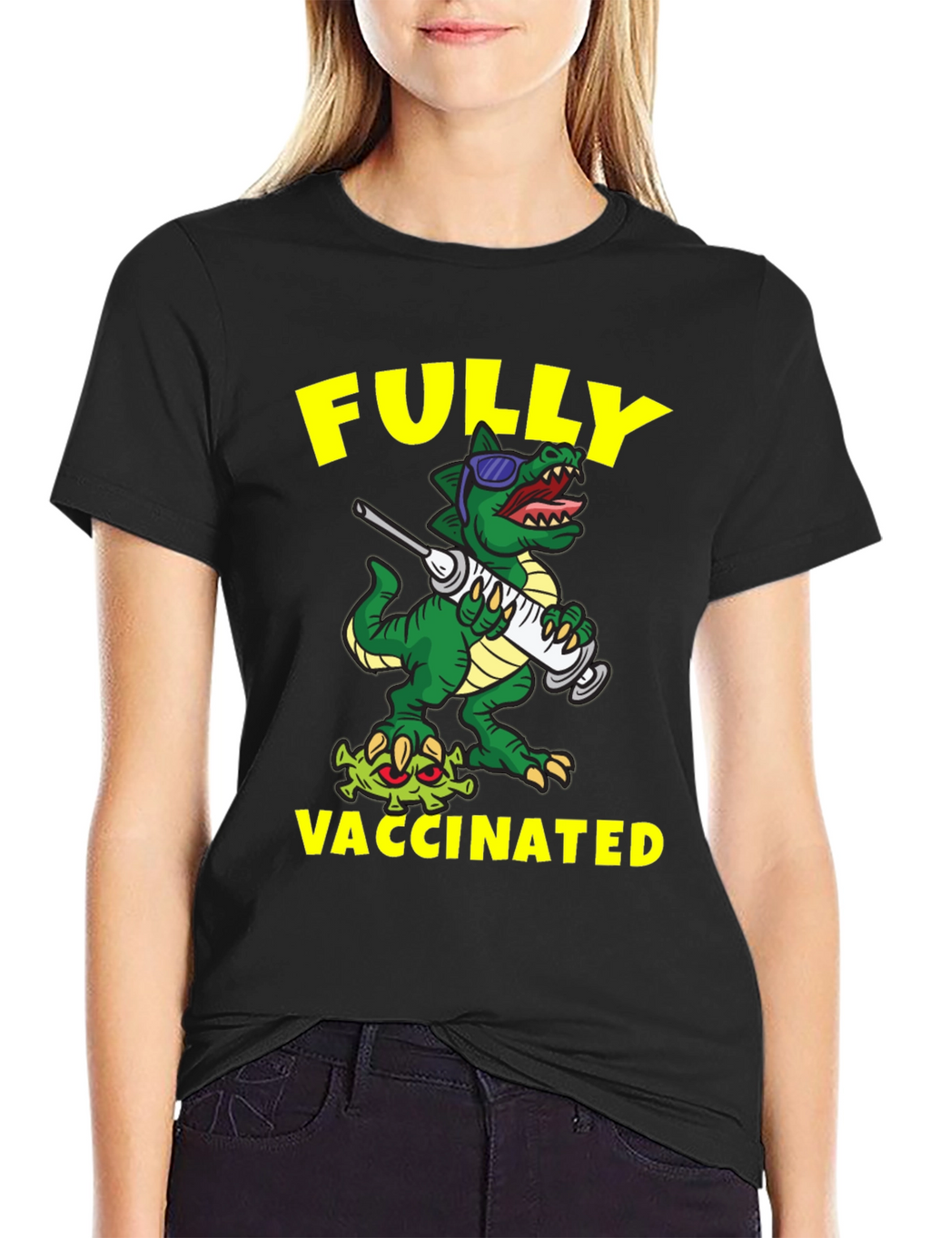Fully Vaccinated Dinosaur T-Shirt