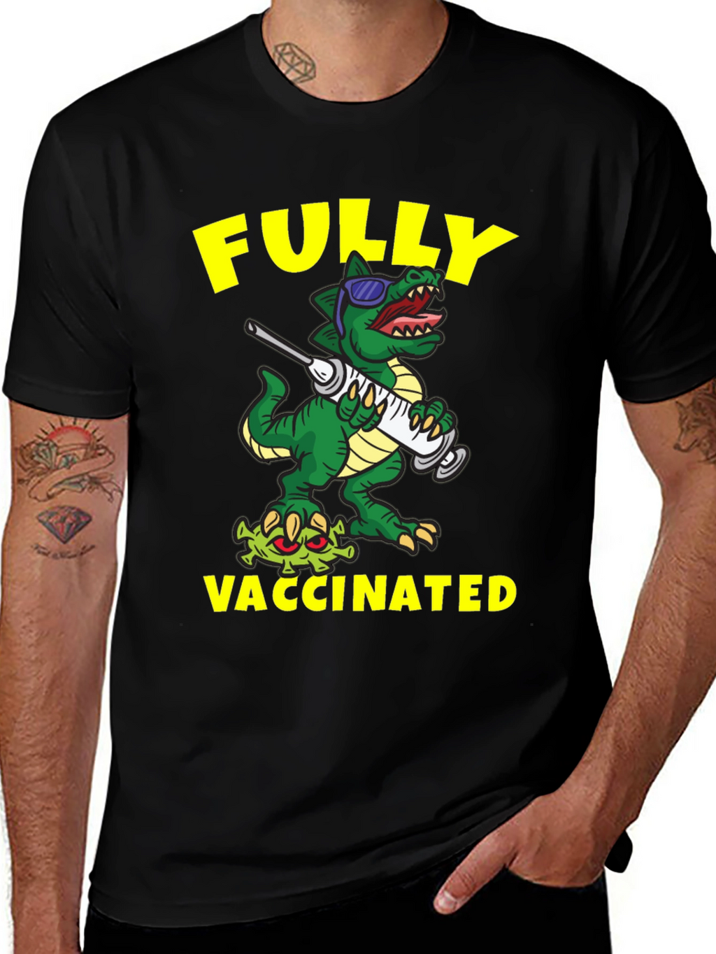 Fully Vaccinated Dinosaur T-Shirt