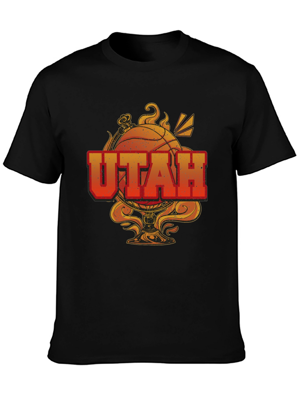 Utah Basketball Graphic T-Shirt - Black
