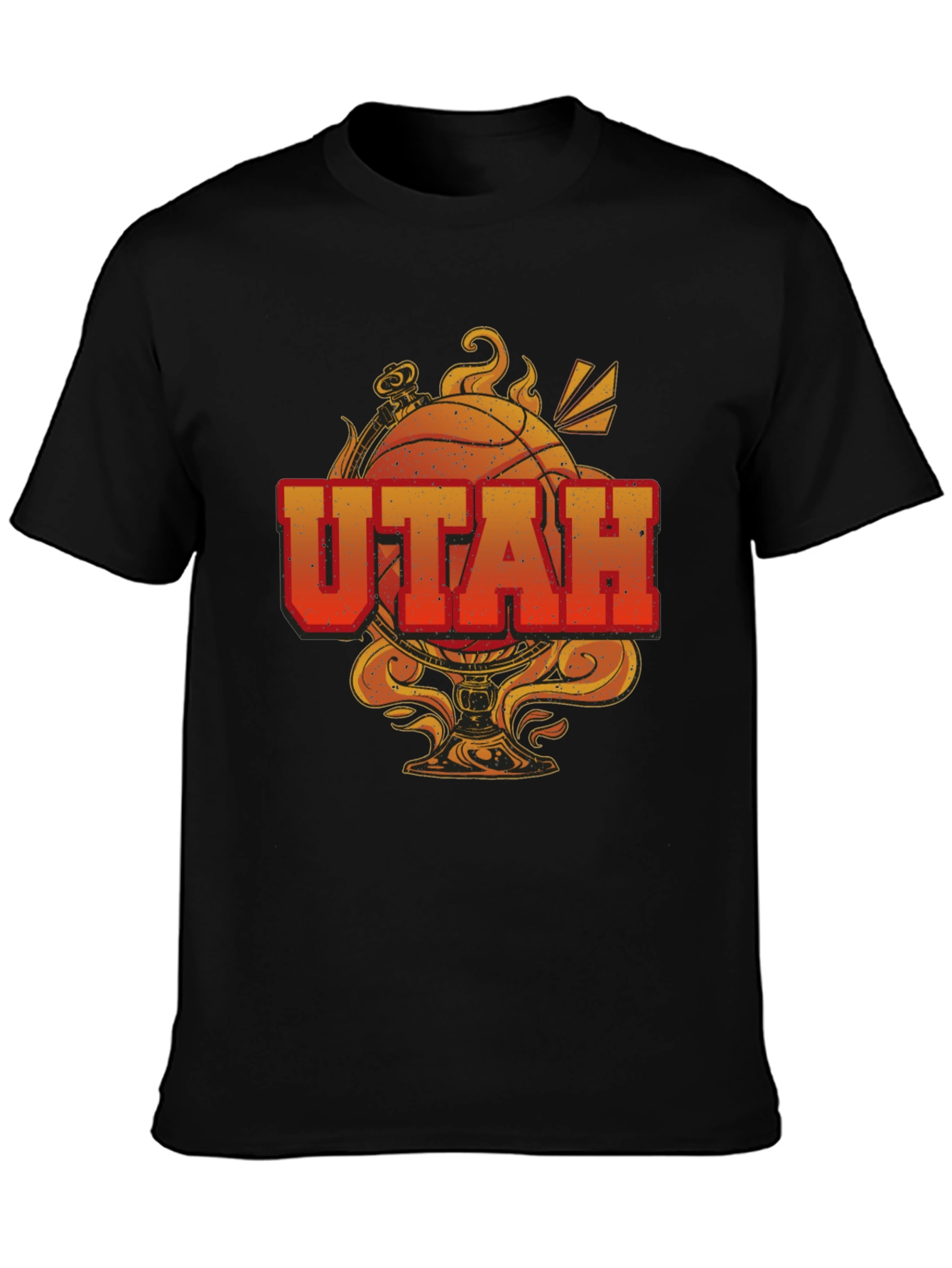 Utah Basketball Graphic T-Shirt - Black