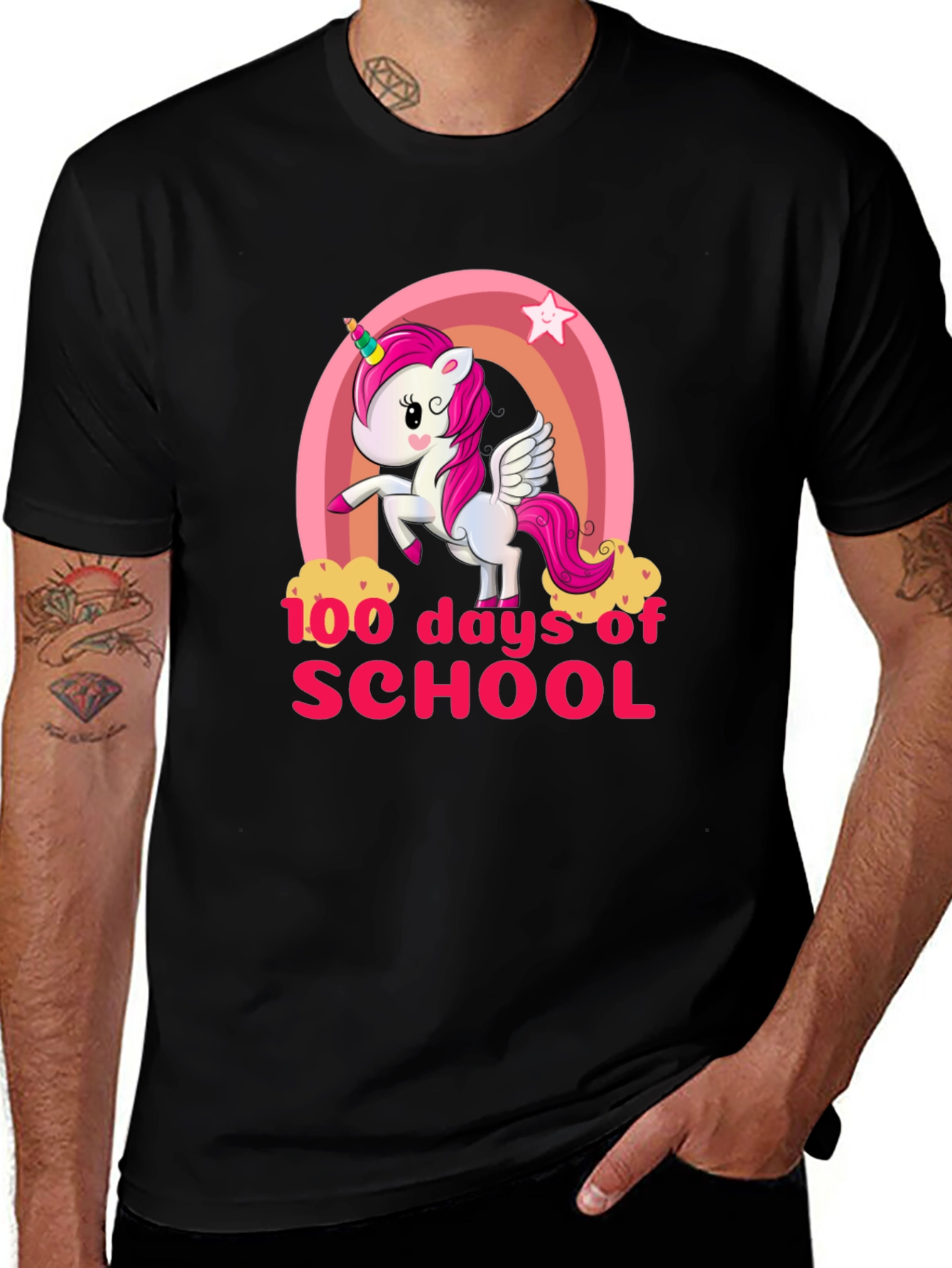 100 Days of School Unicorn Graphic Tee