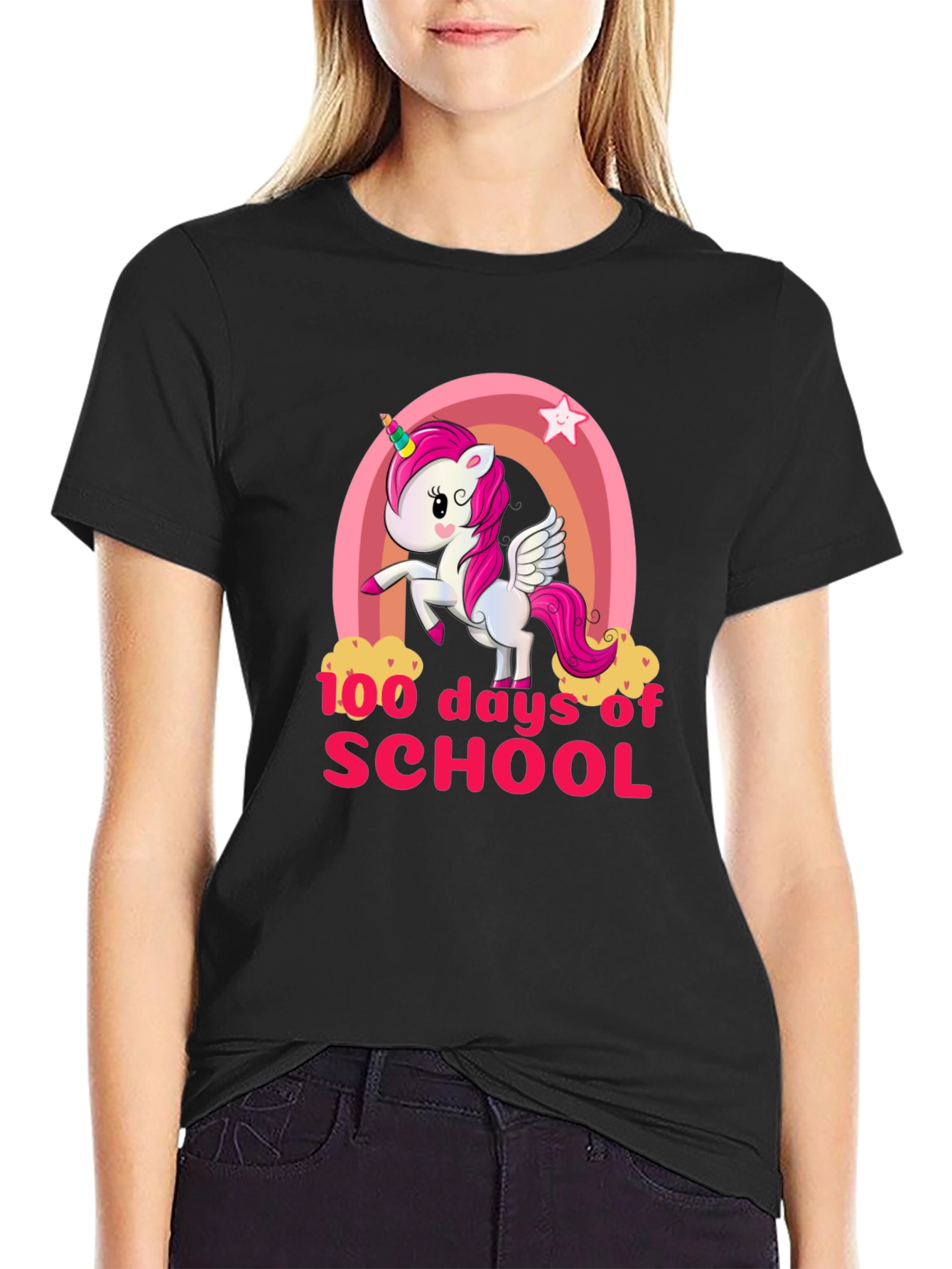 100 Days of School Unicorn Graphic Tee