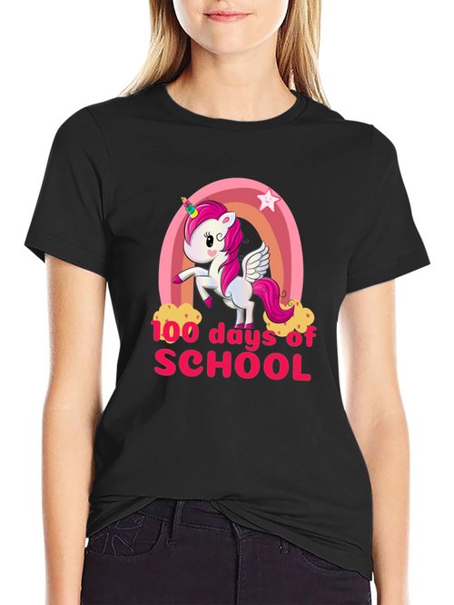 100 Days of School Unicorn Graphic Tee