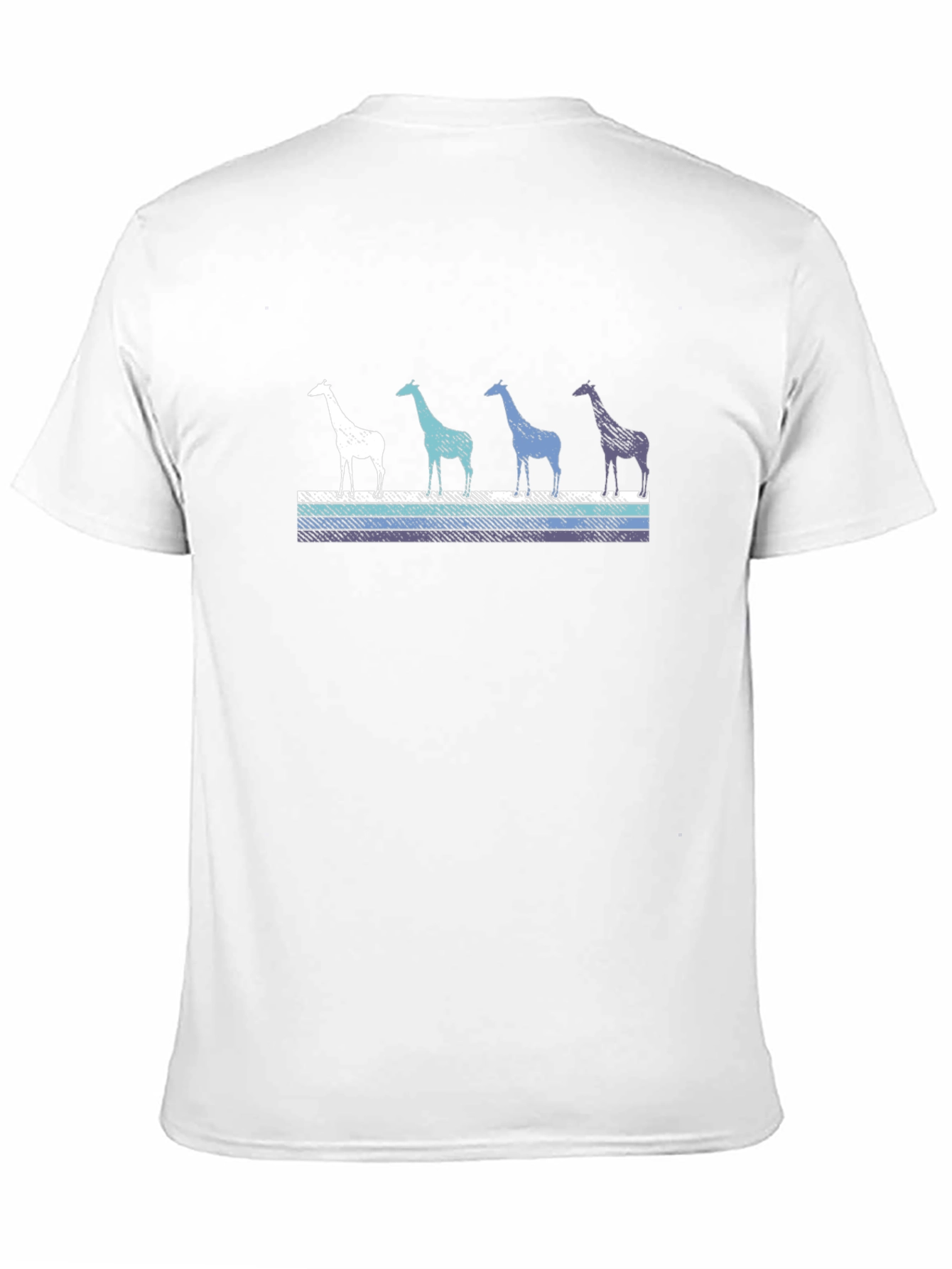 Giraffe Silhouette Graphic Print T-Shirt