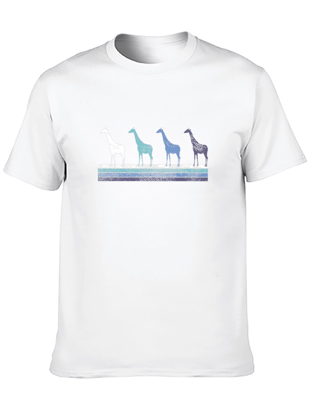 Giraffe Silhouette Graphic Print T-Shirt