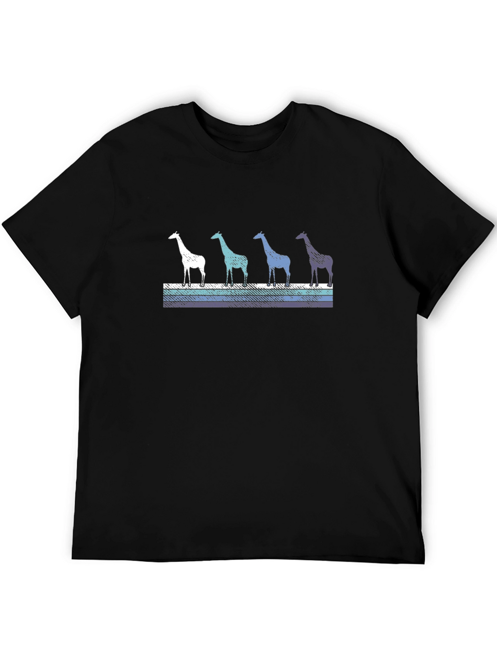 Giraffe Silhouette Graphic Print T-Shirt