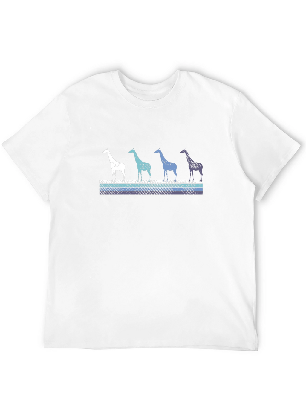 Giraffe Silhouette Graphic Print T-Shirt