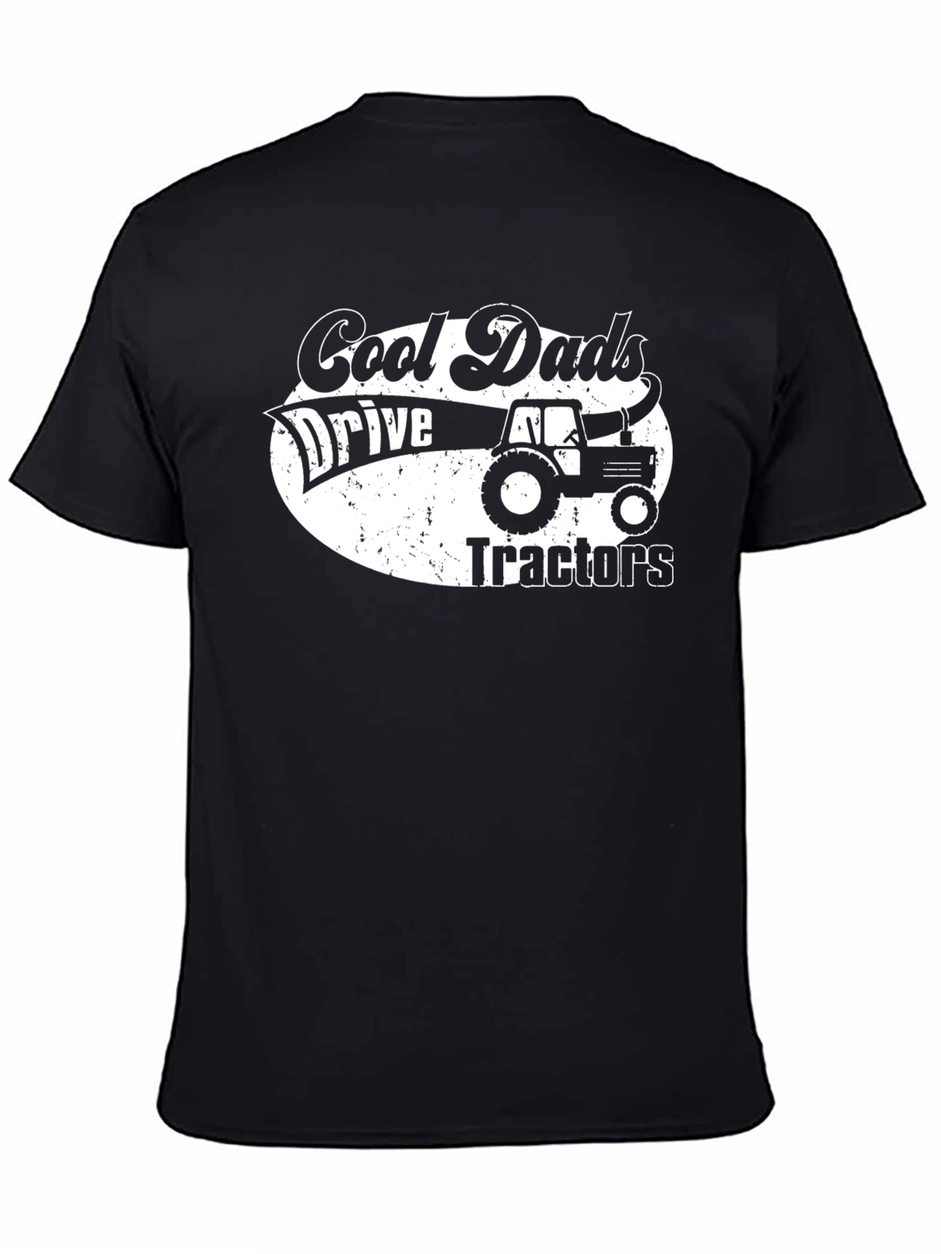 Cool Dads Tractor Graphic T-Shirt - Black