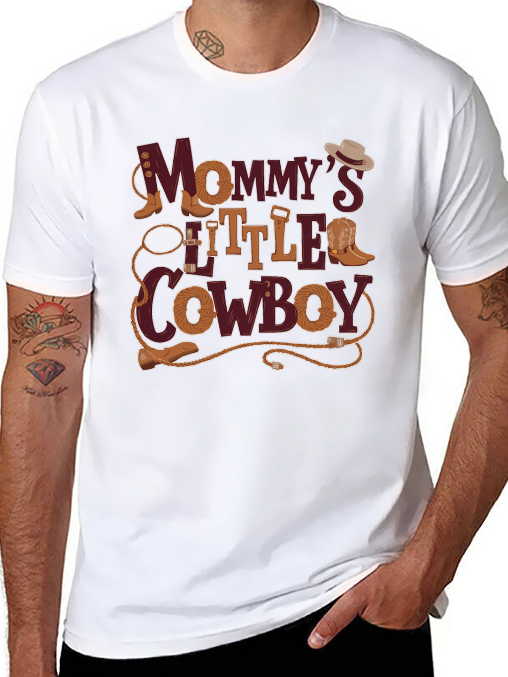 Mommys Little Cowboy Graphic T-Shirt