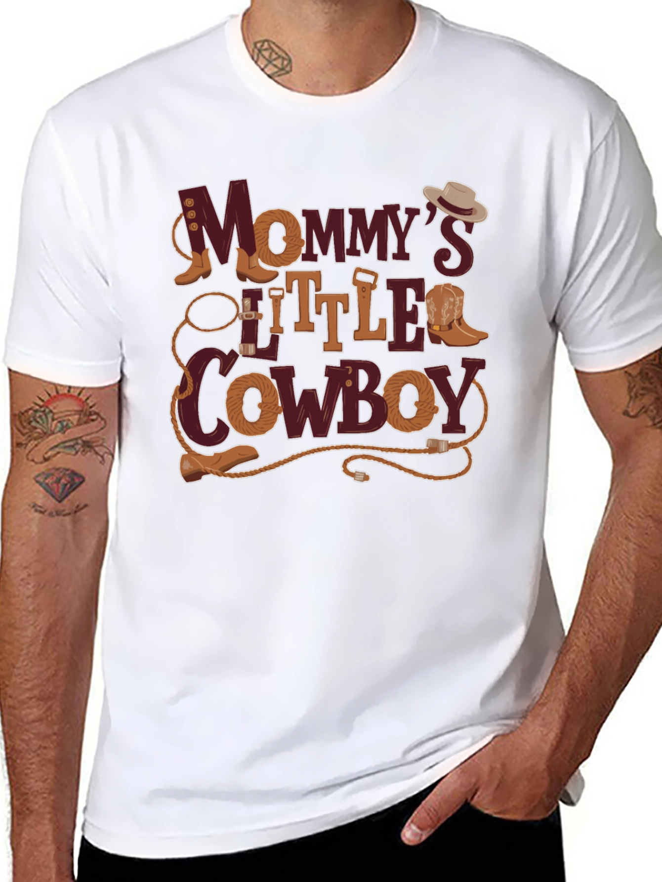 Mommys Little Cowboy Graphic T-Shirt