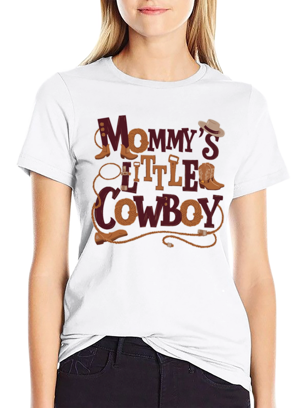 Mommys Little Cowboy Graphic T-Shirt